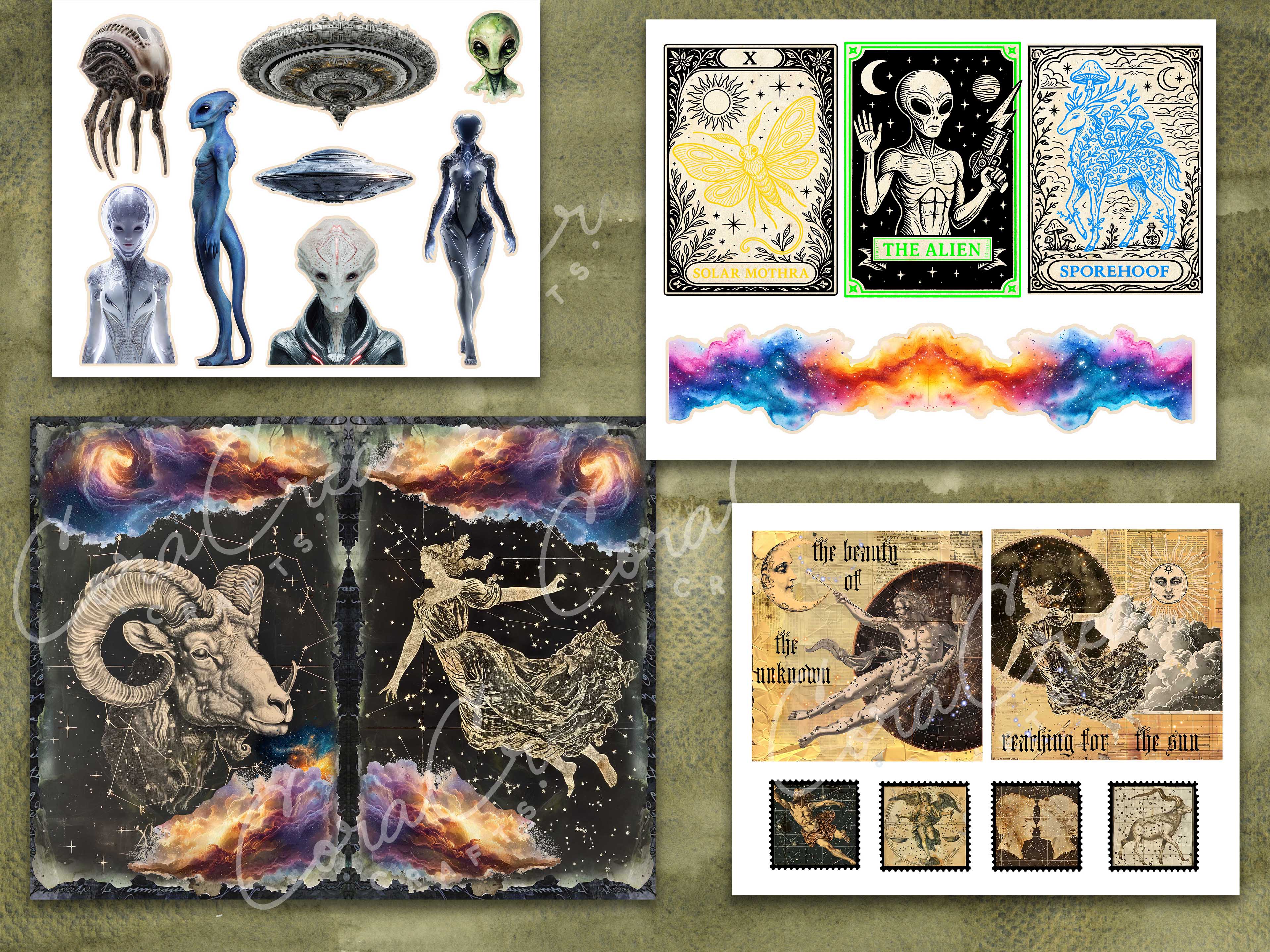 Outer Space Digital Journal Kit