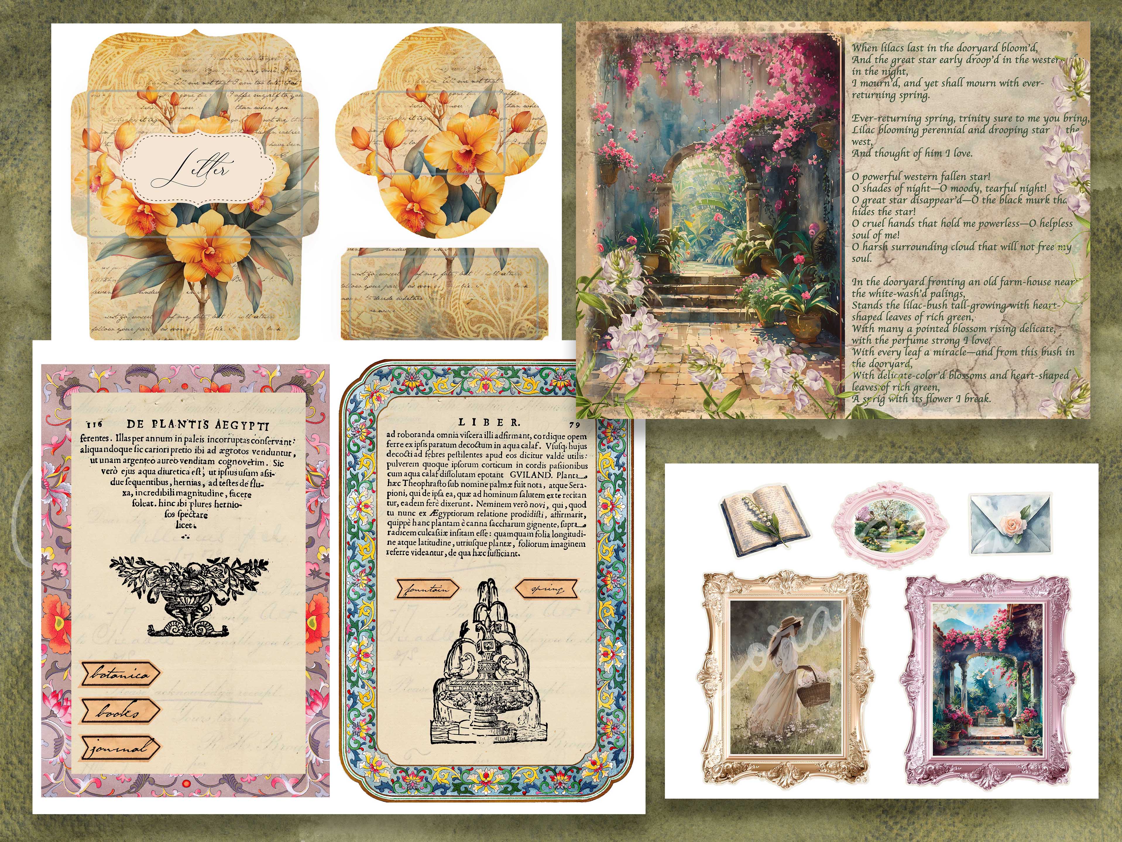 Poetic Spring Digital Journal Kit