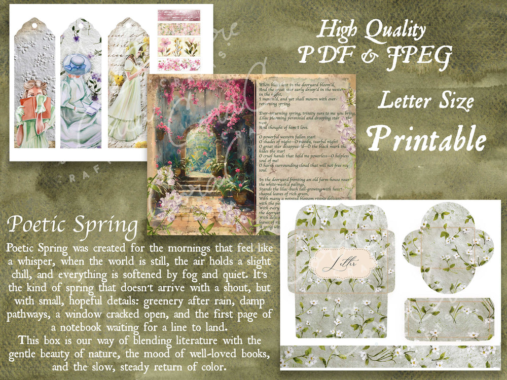 Poetic Spring Digital Journal Kit