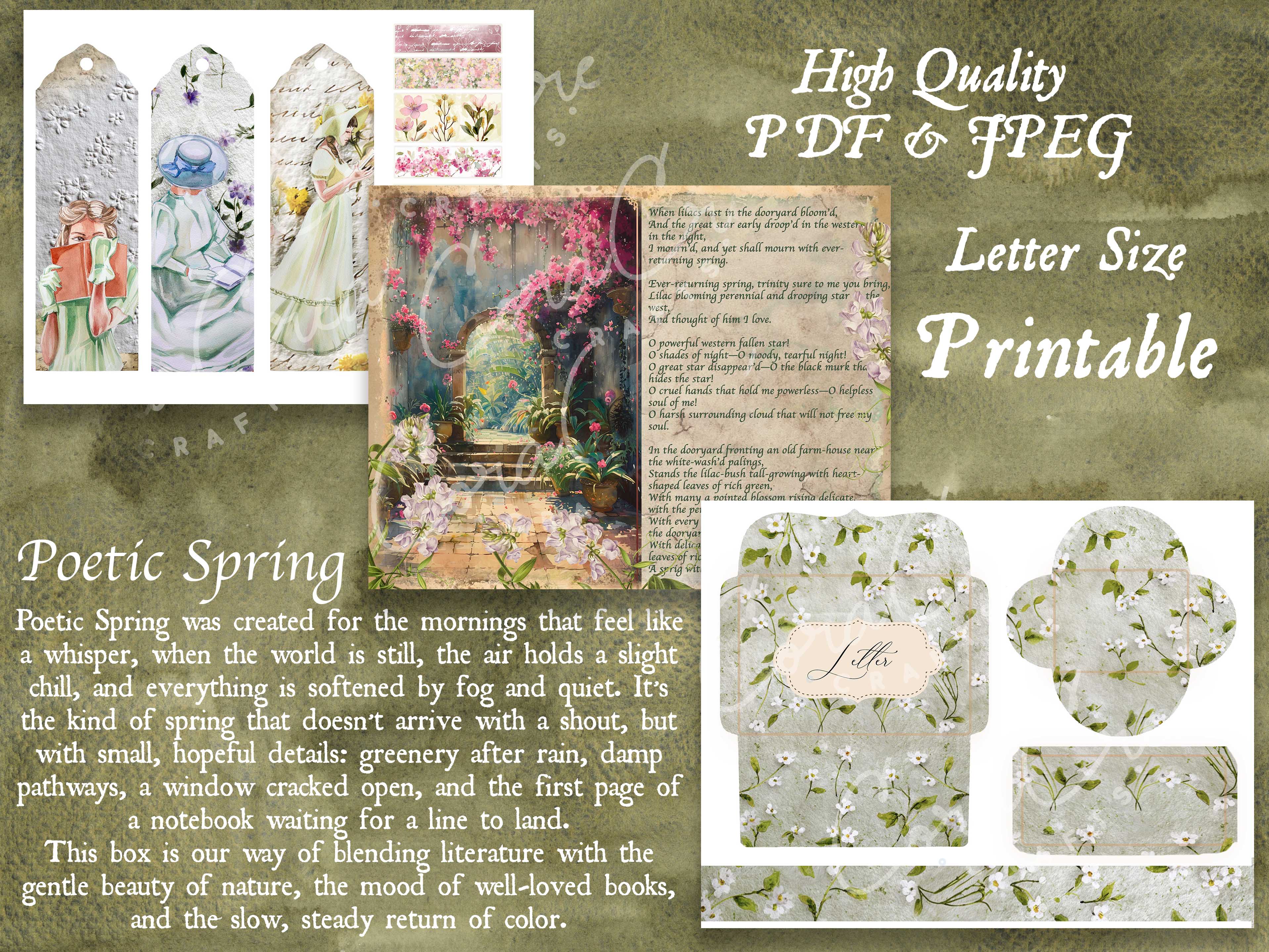 Poetic Spring Digital Journal Kit