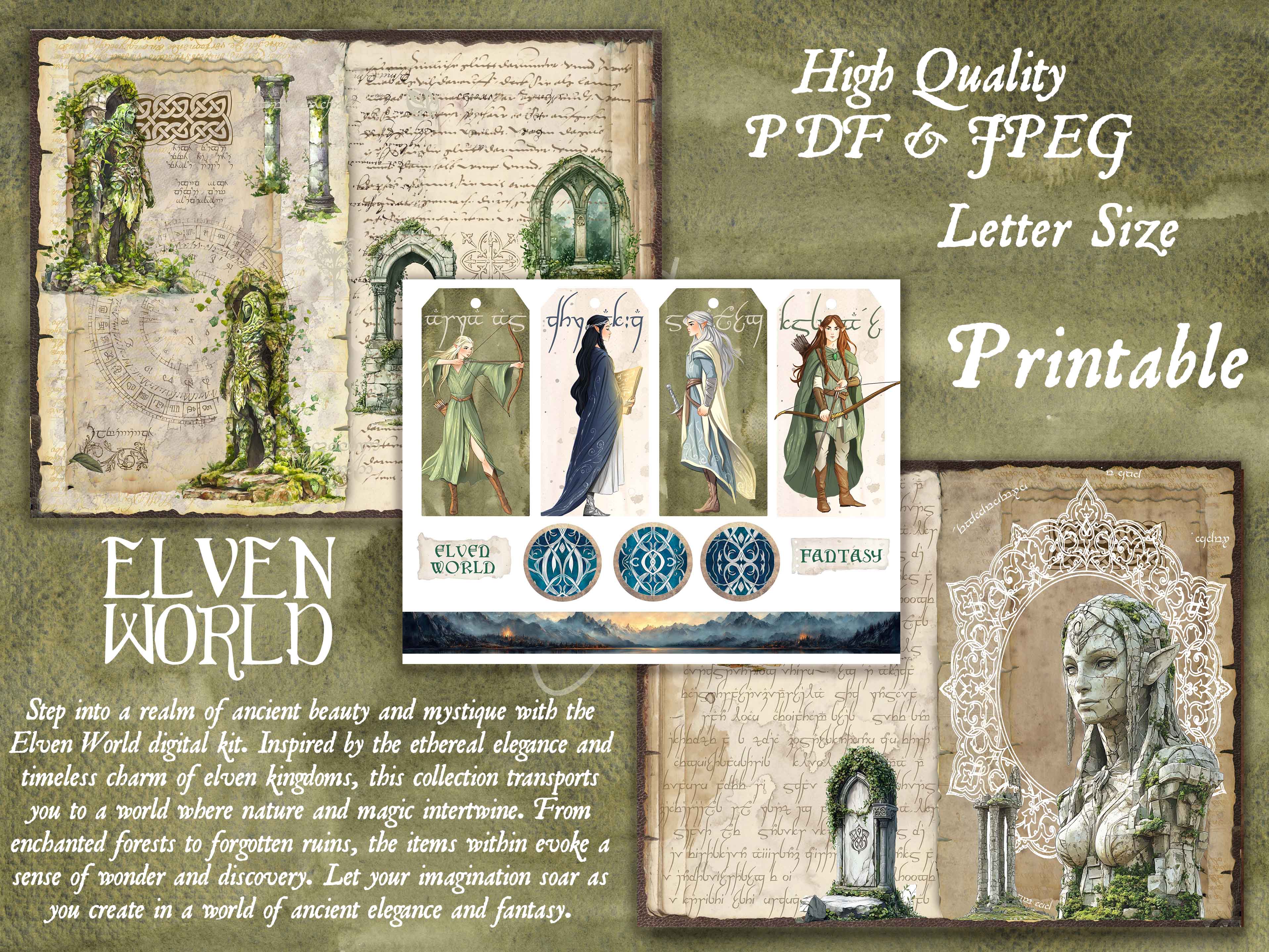 Elven World Digital Journal Kit