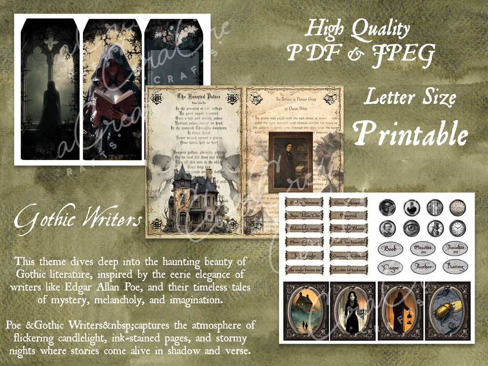 Poe & Gothic Writers Digital Journal Kit