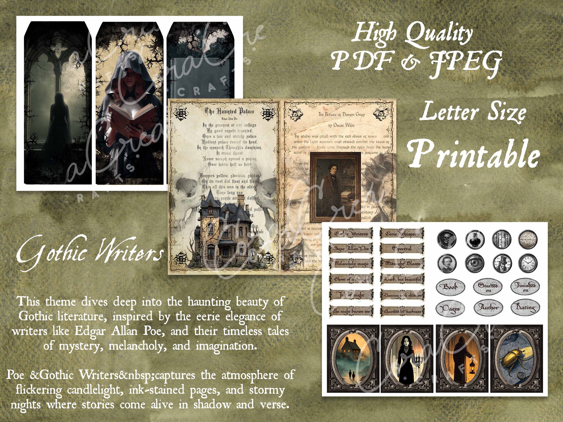 Poe & Gothic Writers Digital Journal Kit