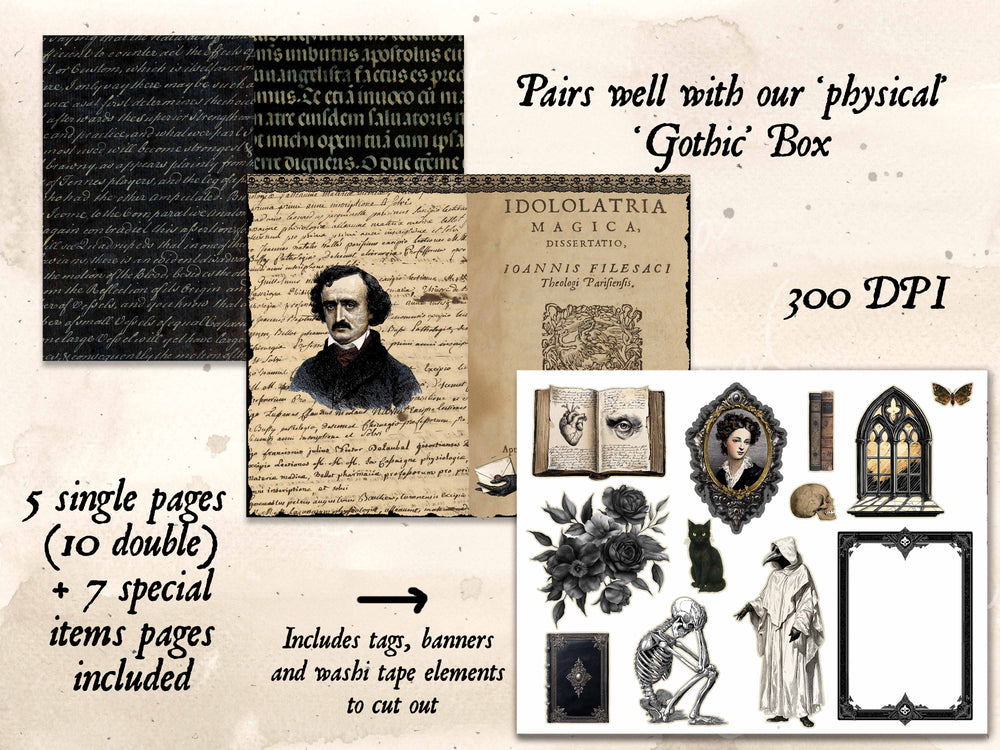 Poe & Gothic Writers Digital Journal Kit