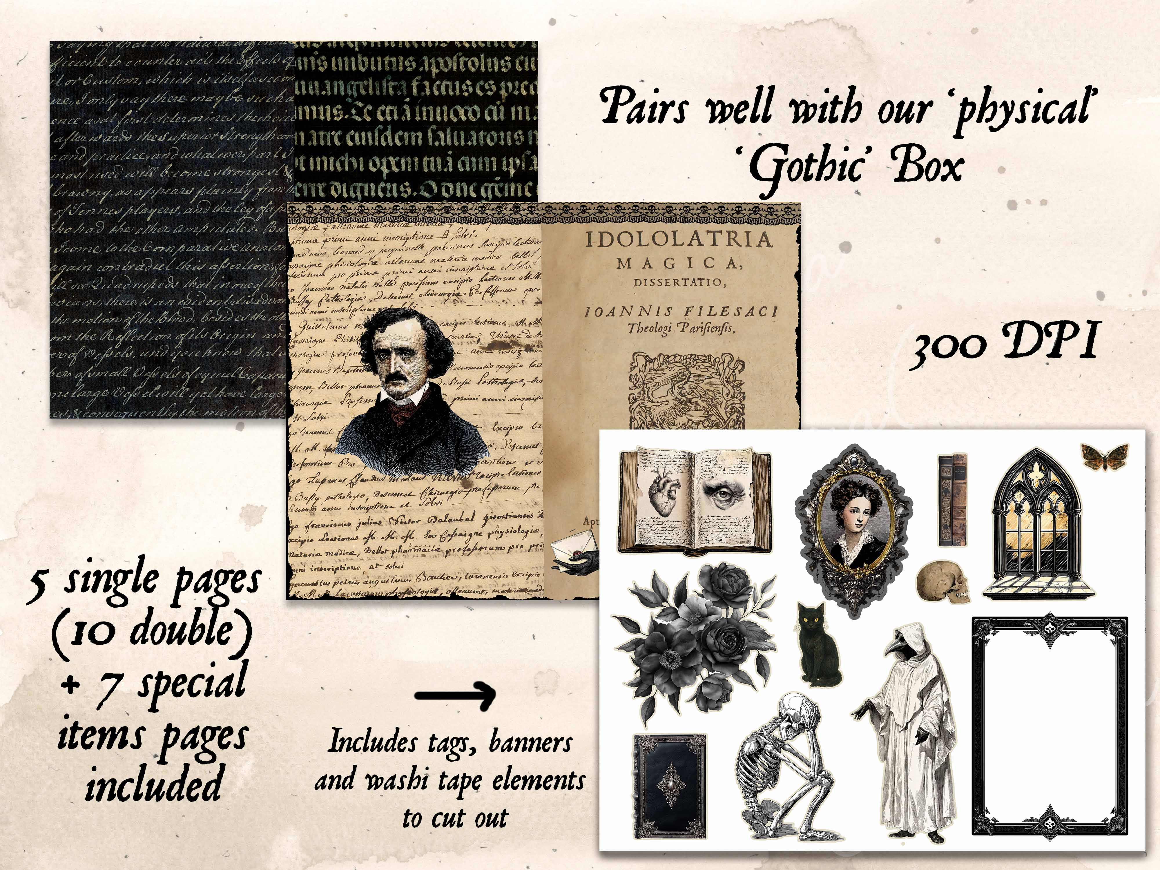 Poe & Gothic Writers Digital Journal Kit