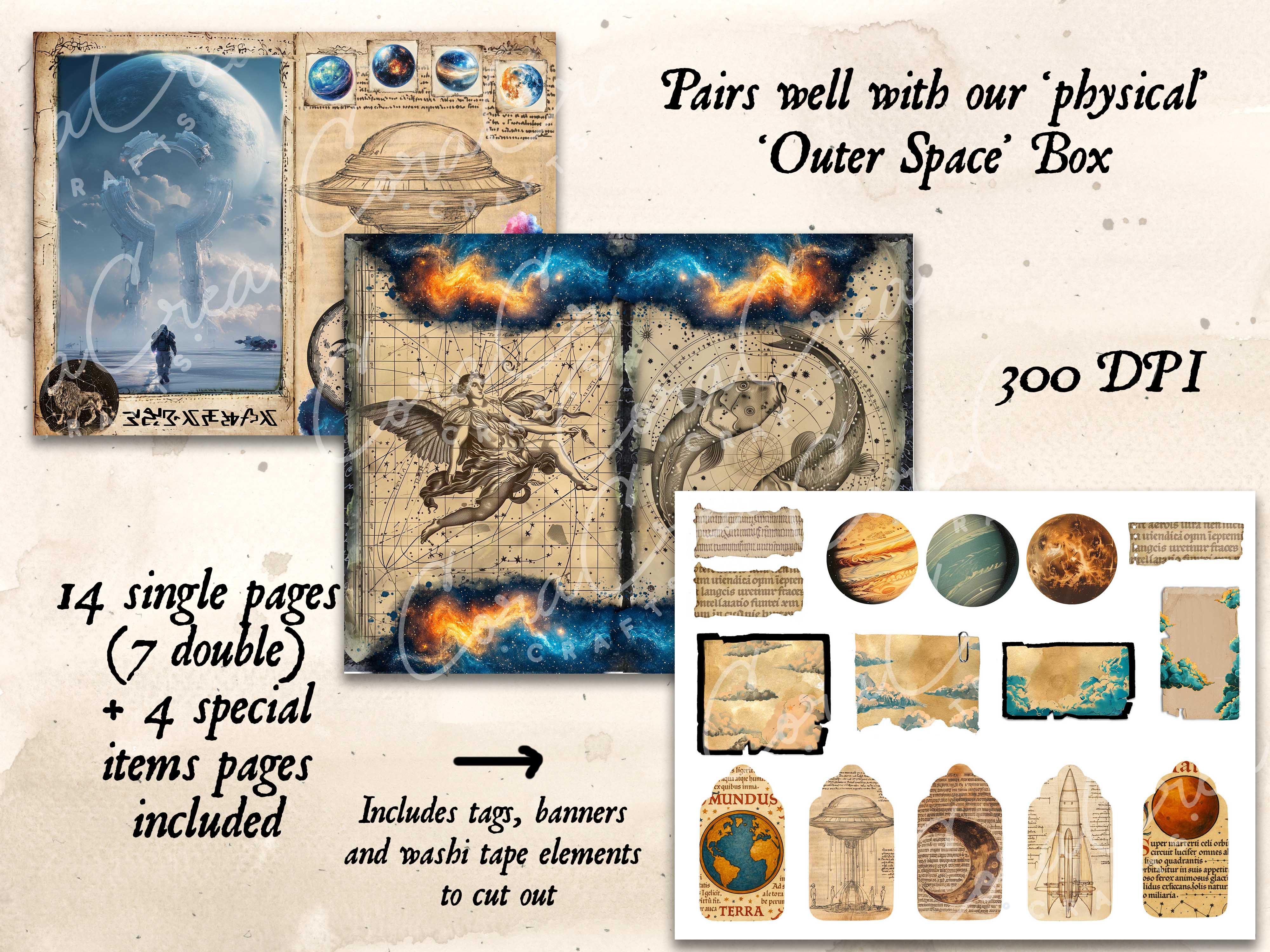 Outer Space Digital Journal Kit