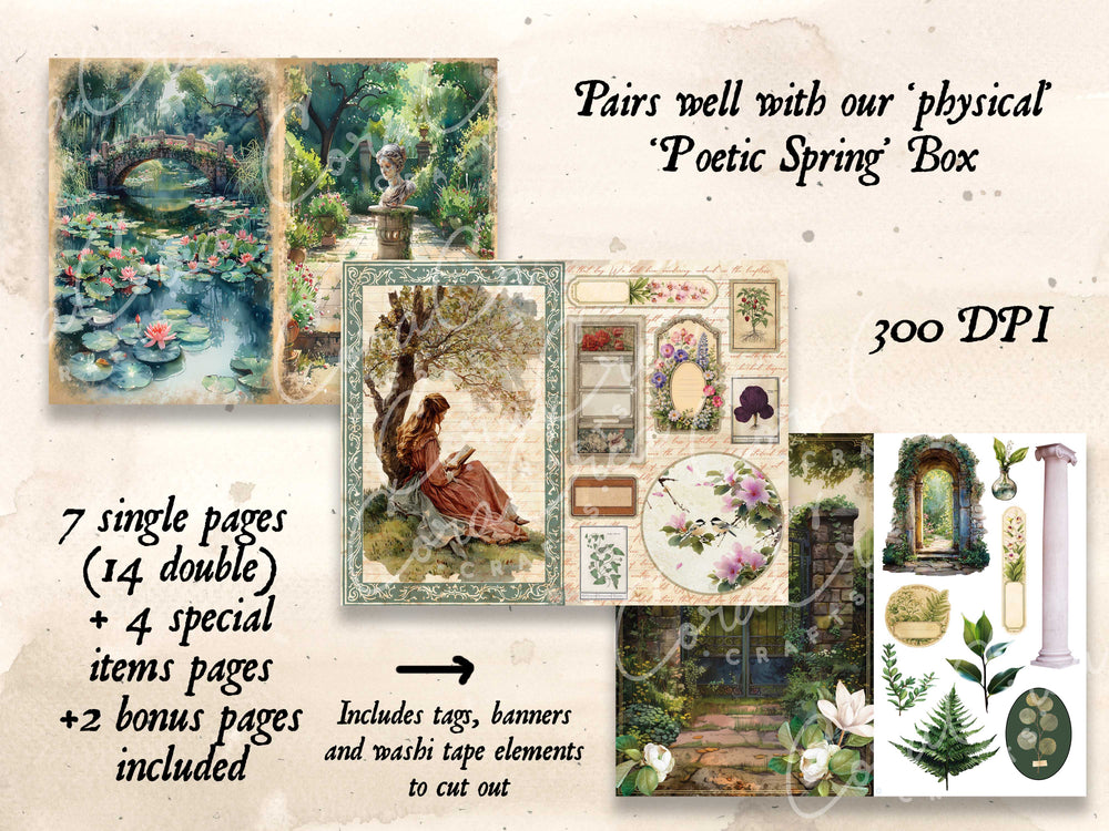 Poetic Spring Digital Journal Kit