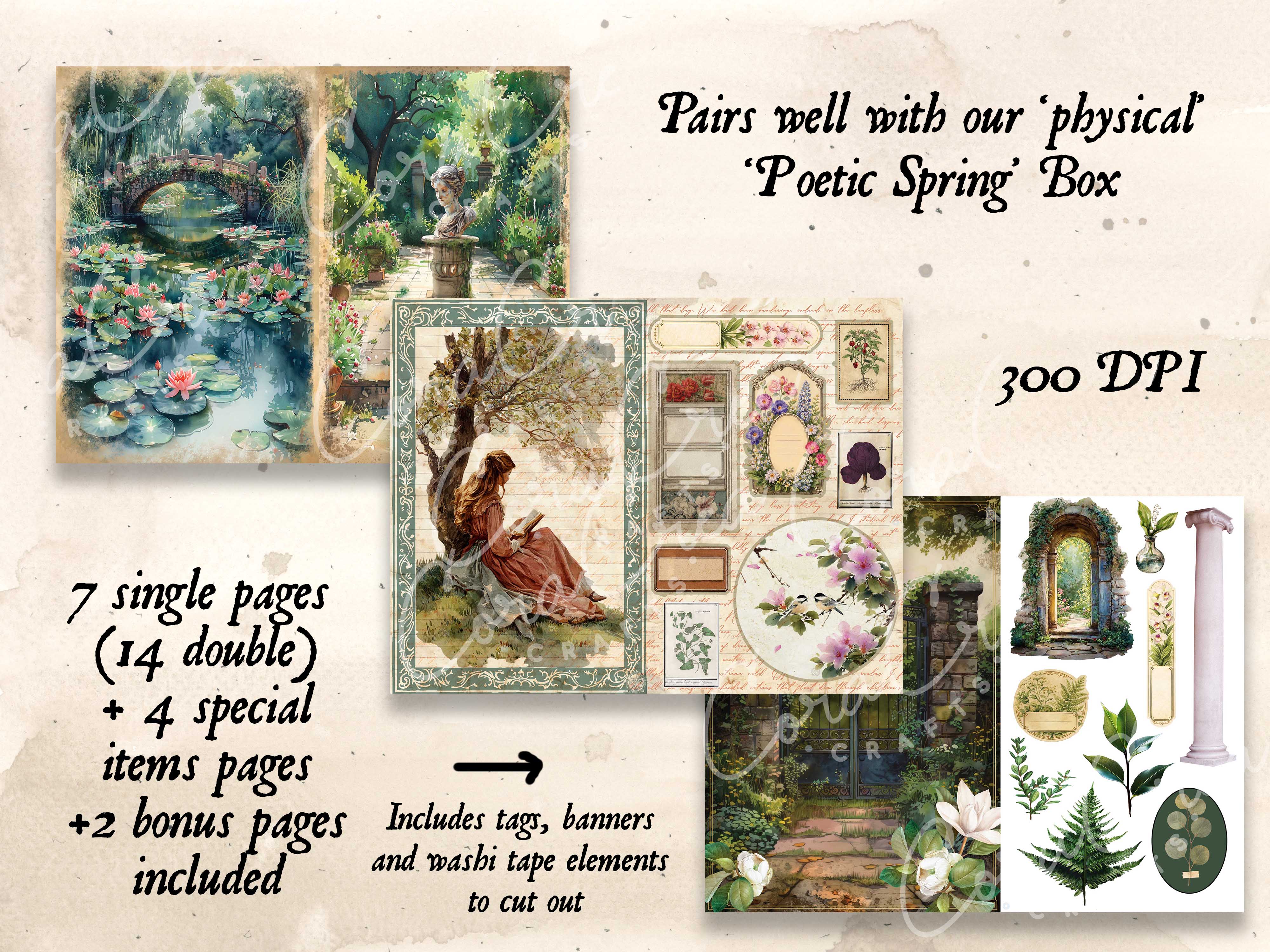 Poetic Spring Digital Journal Kit
