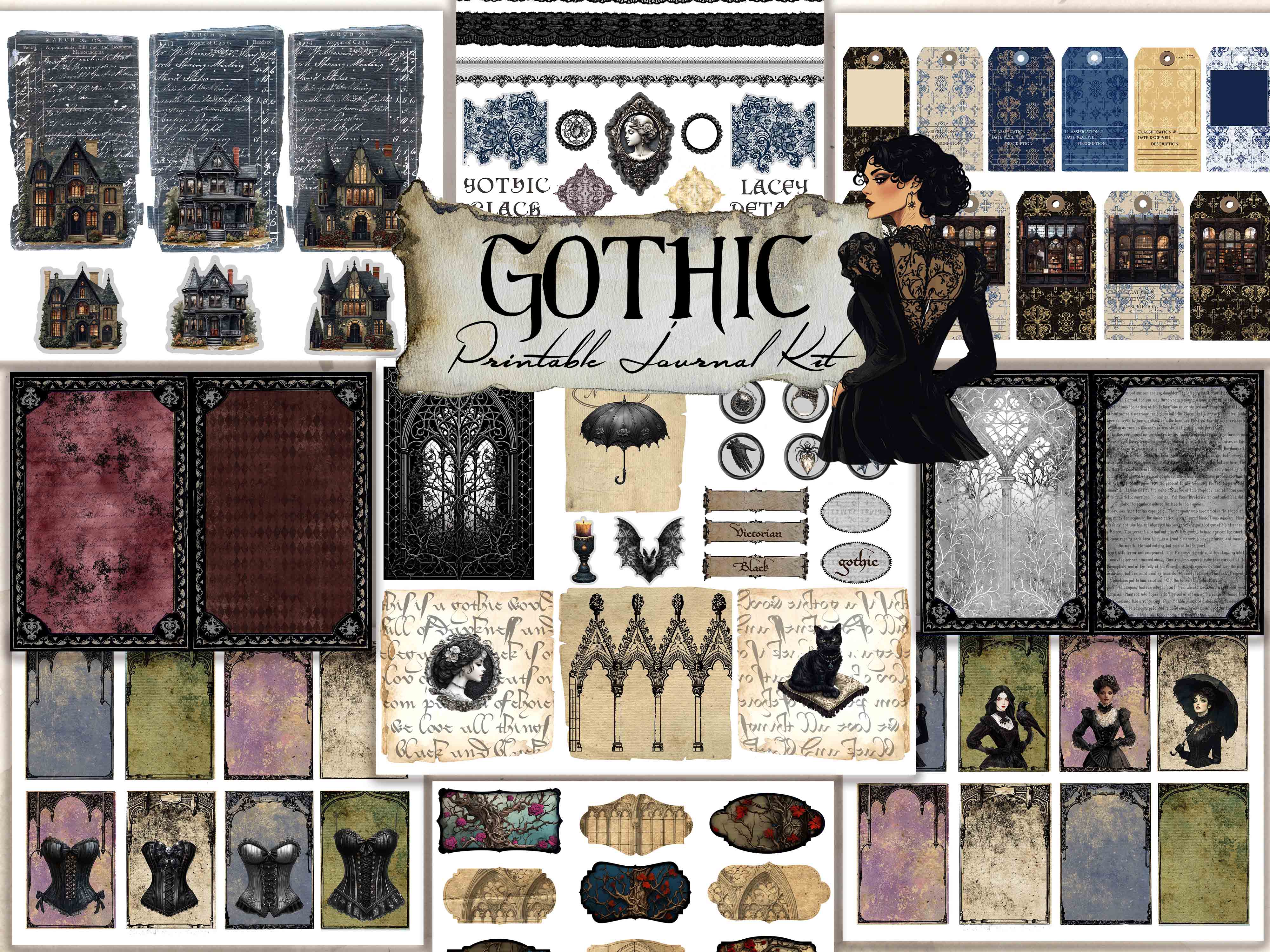 Gothic Digital Journal Kit