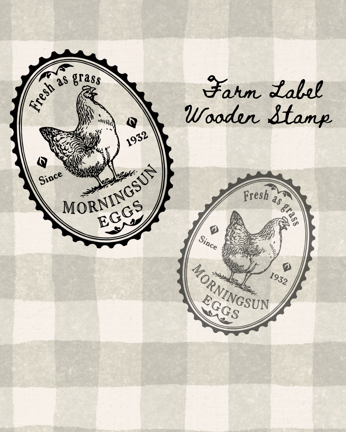 Farm Label Wooden Stamp