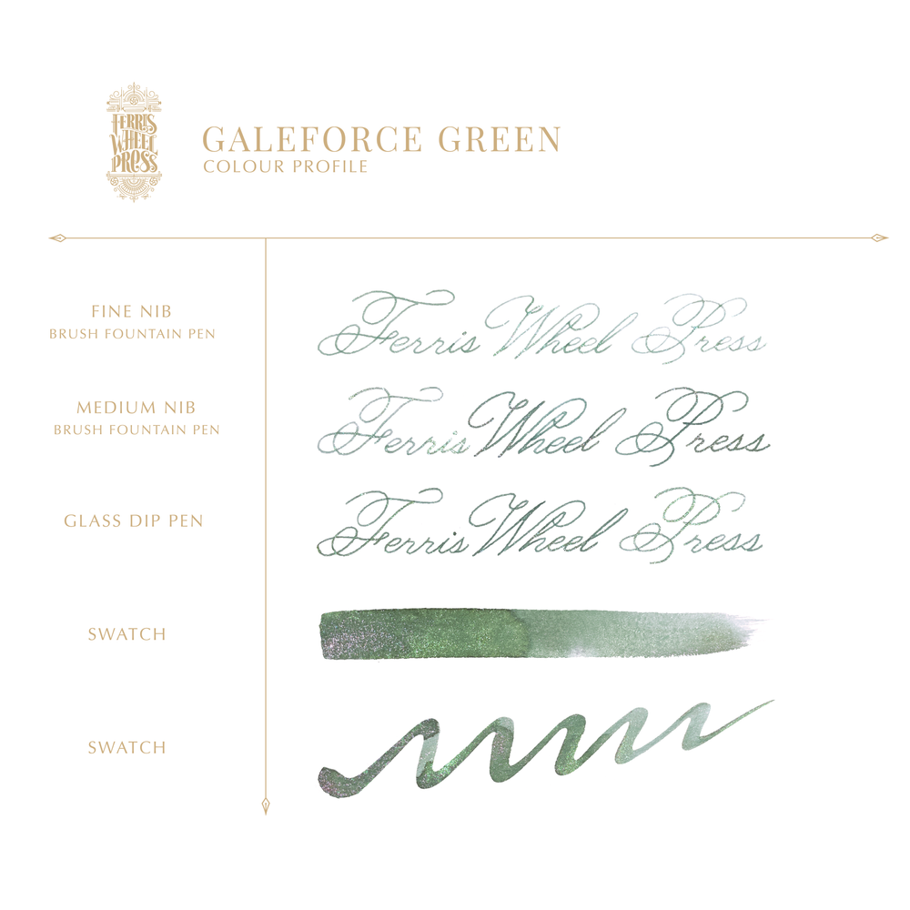 Fountain Pen Ink - Galeforce Green