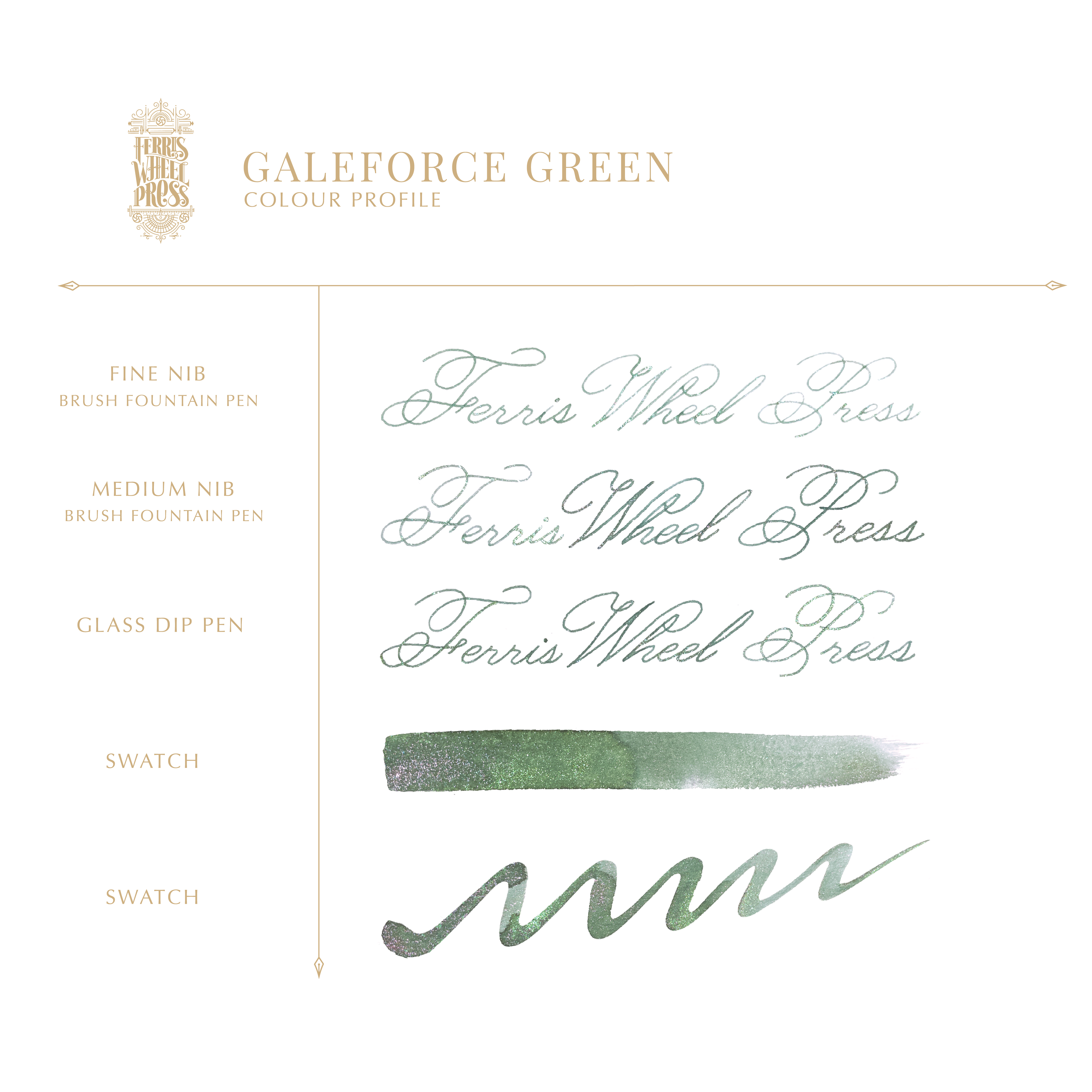 Fountain Pen Ink - Galeforce Green