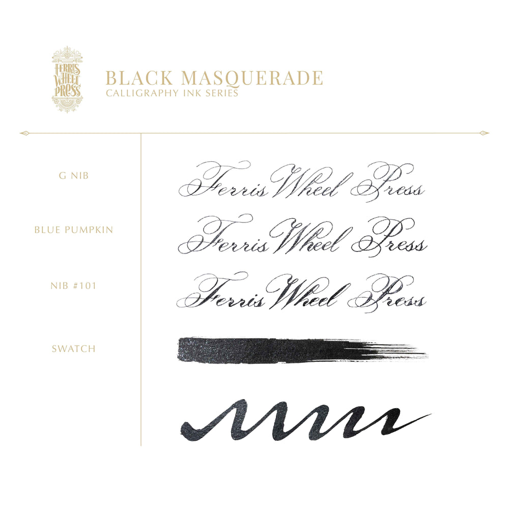Calligraphy Ink - Black Masquerade
