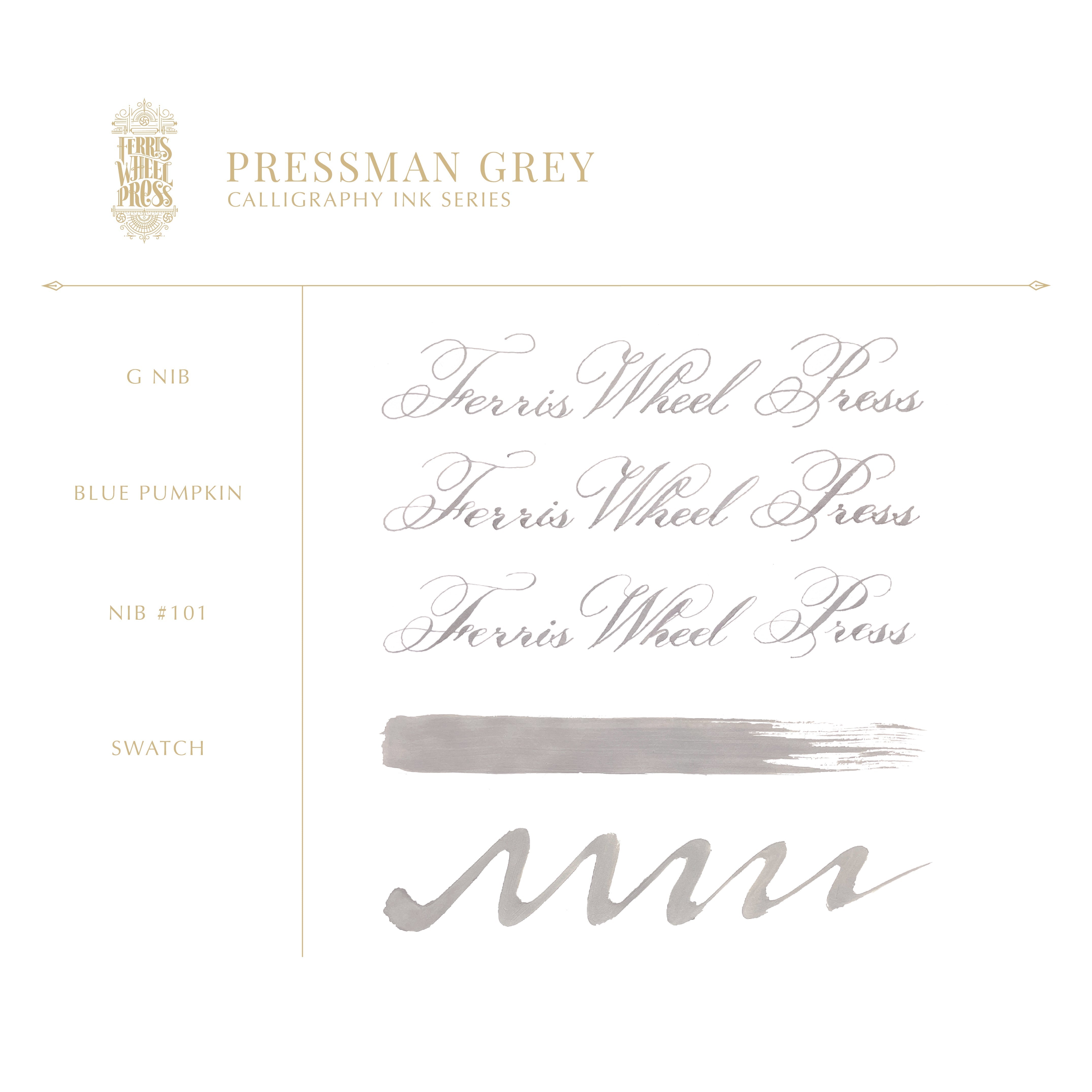 Calligraphy Ink - Pressman Grey