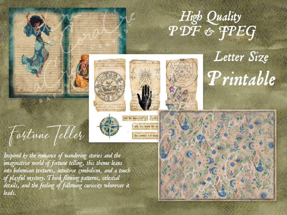 Fortune Teller Digital Journal Kit