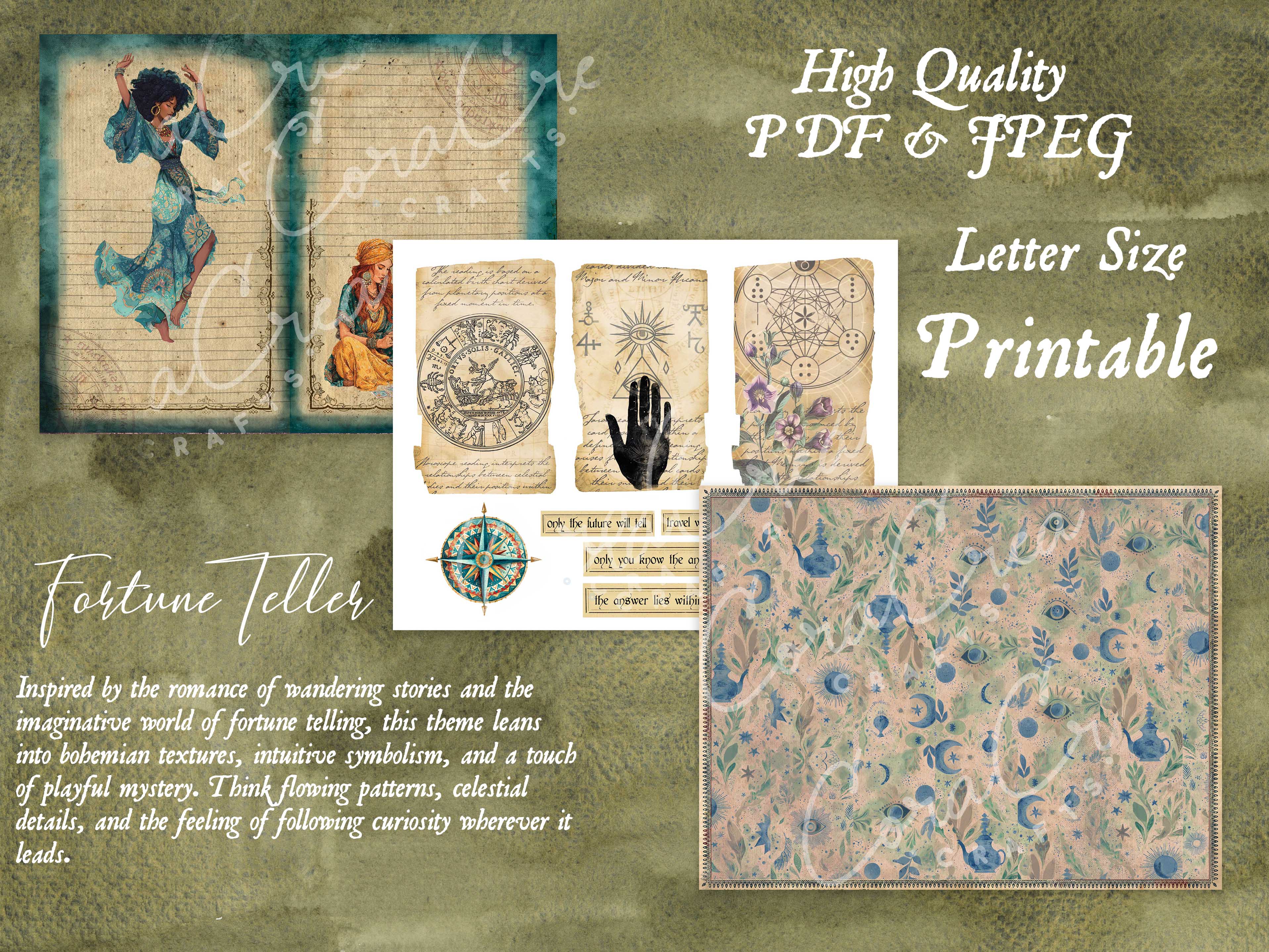 Fortune Teller Digital Journal Kit