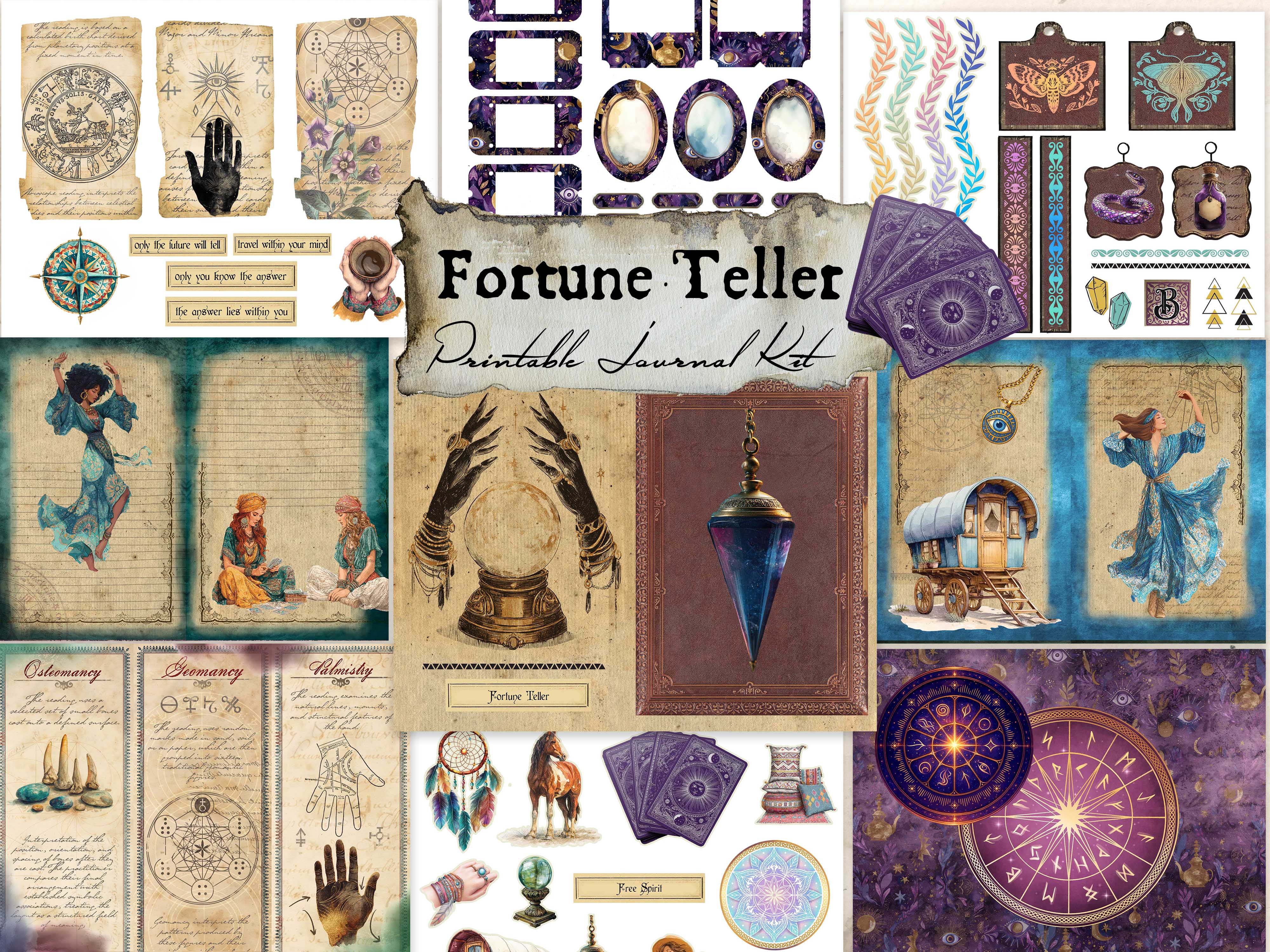 Fortune Teller Digital Journal Kit