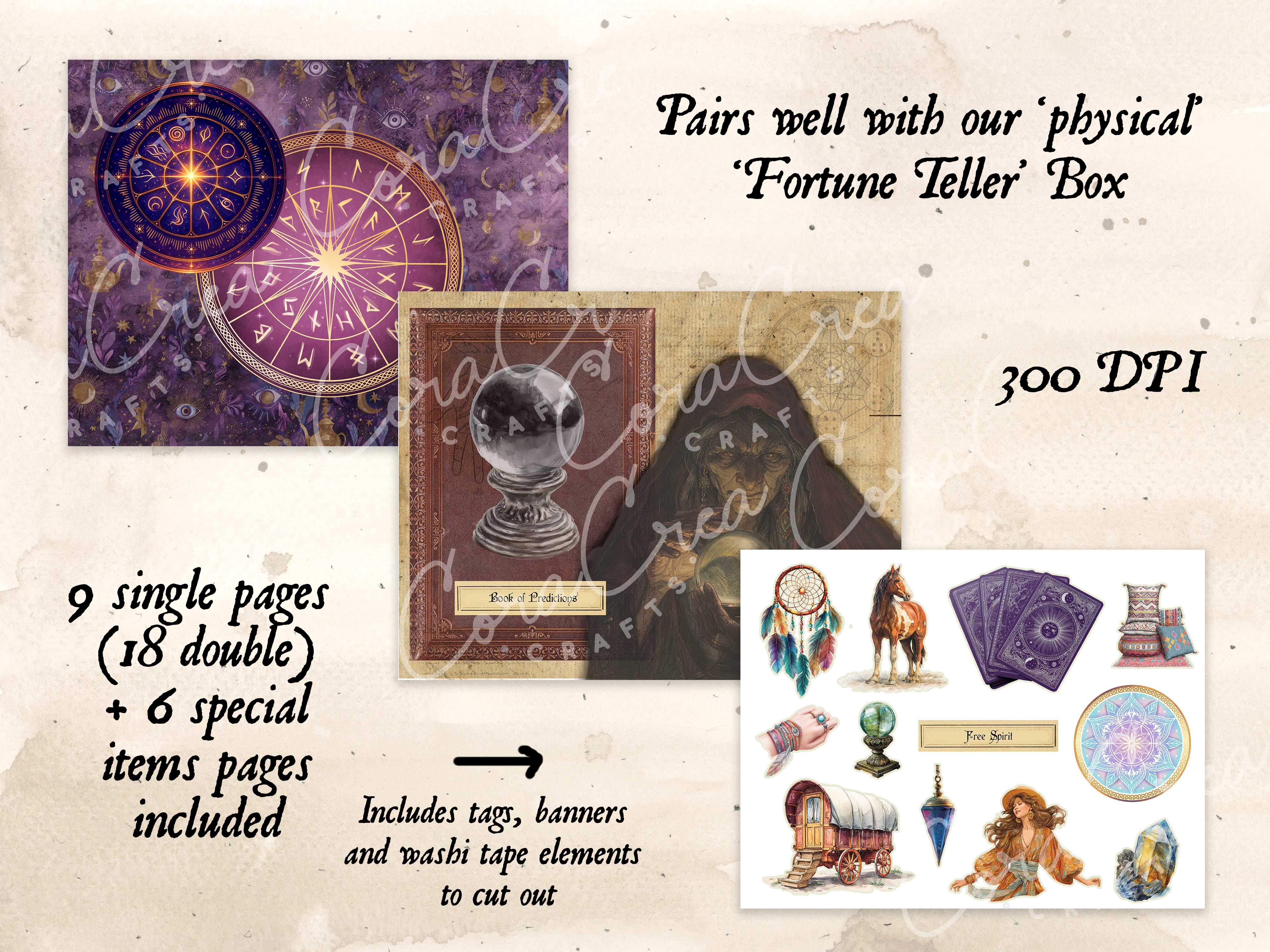 Fortune Teller Digital Journal Kit