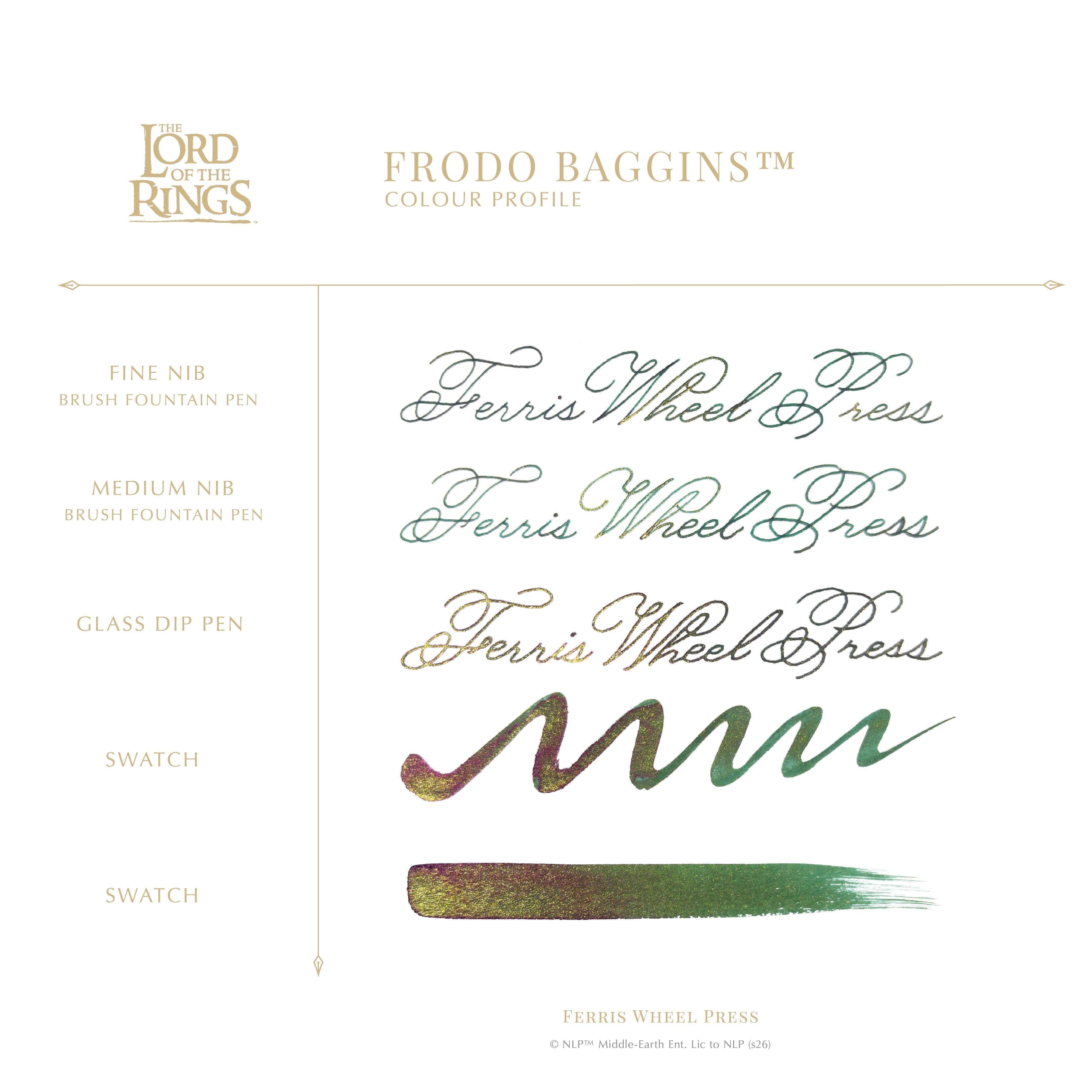 Fountain Pen Ink - Frodo Baggins - writing sample