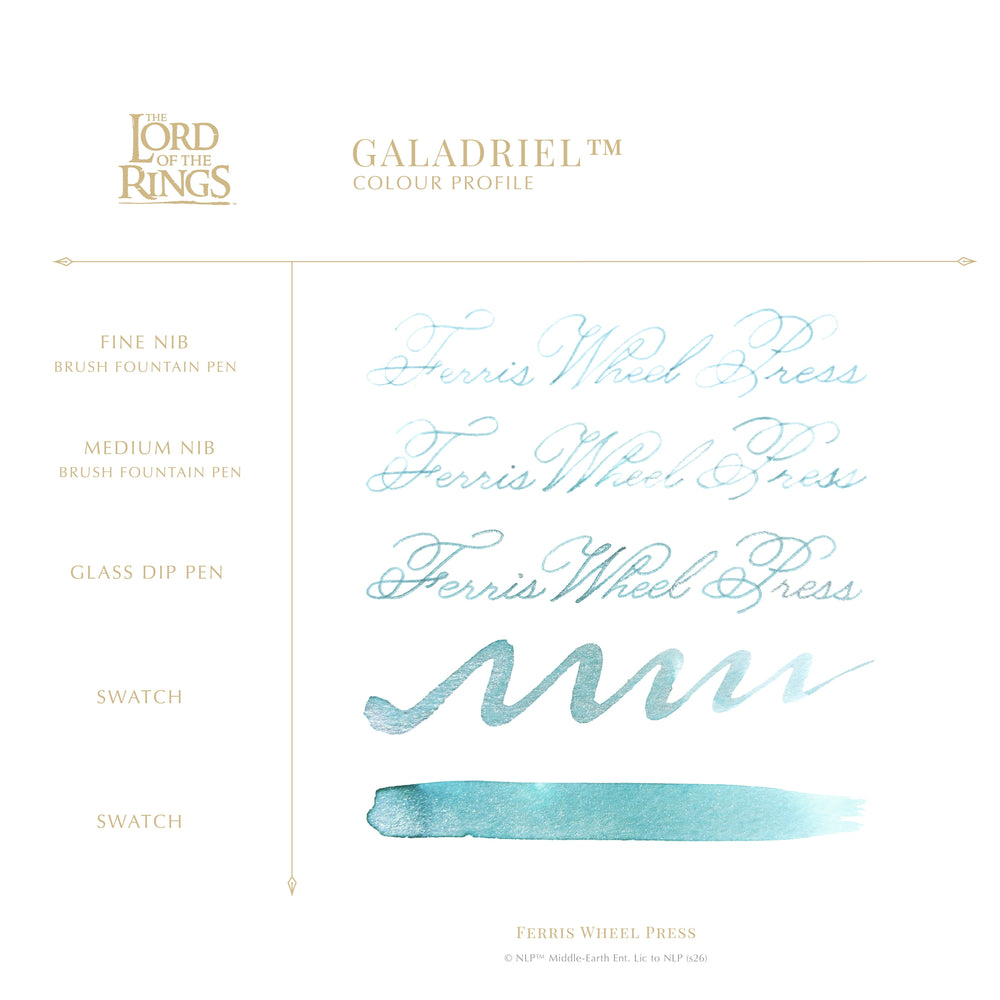 Fountain Pen Ink - Galadriel - writing sample