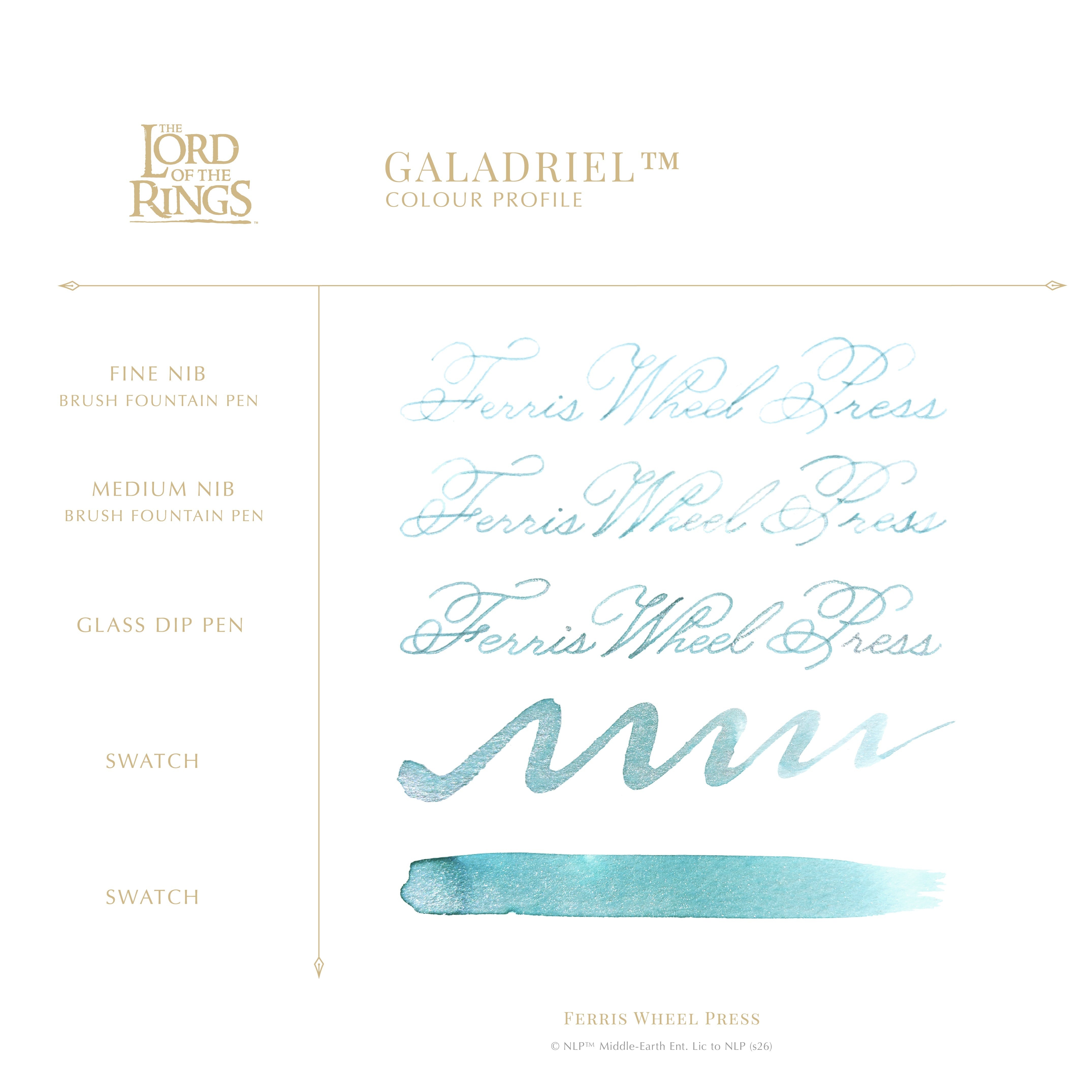 Fountain Pen Ink - Galadriel - writing sample