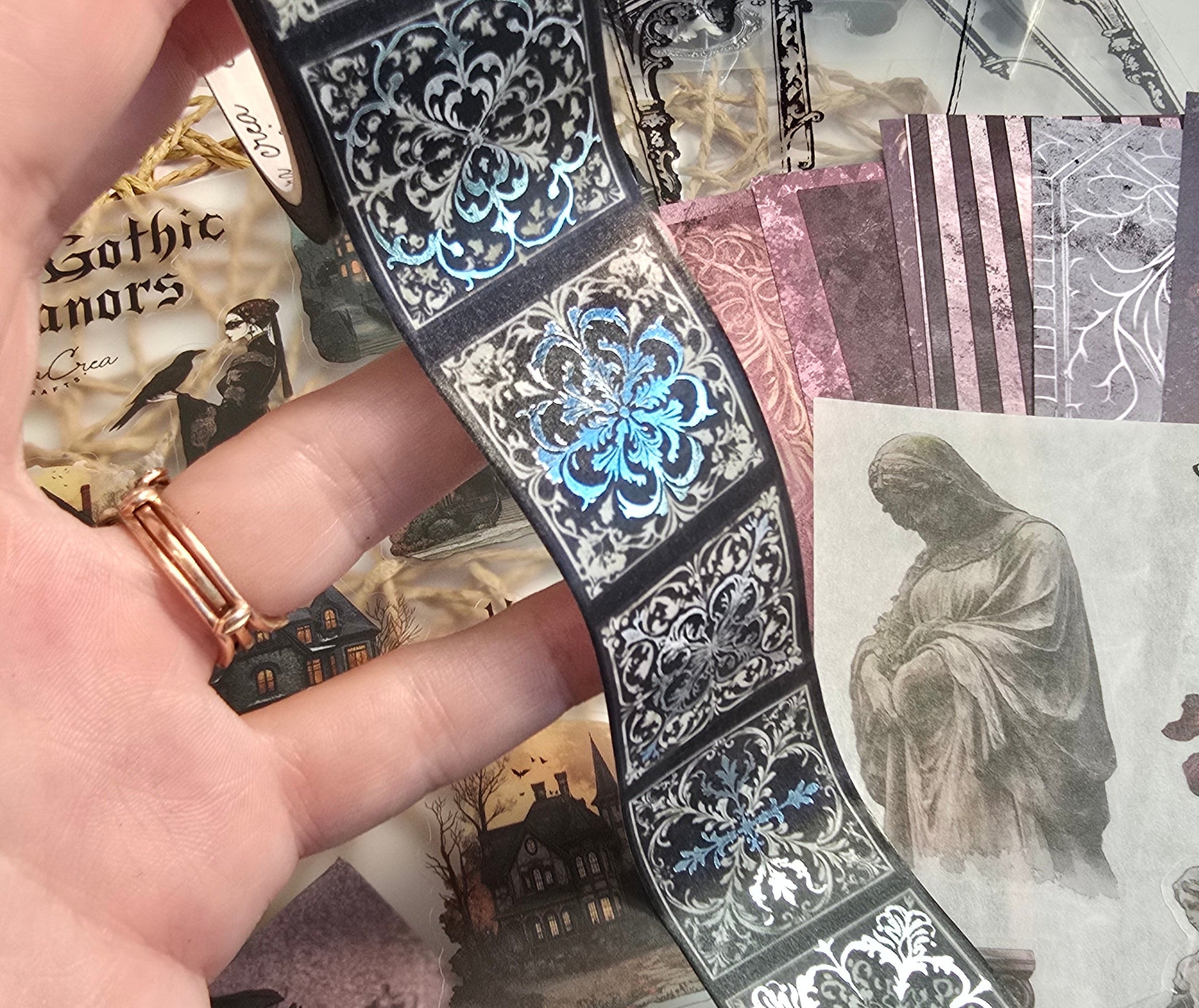 Gothic Patterns Foil Washi Tape