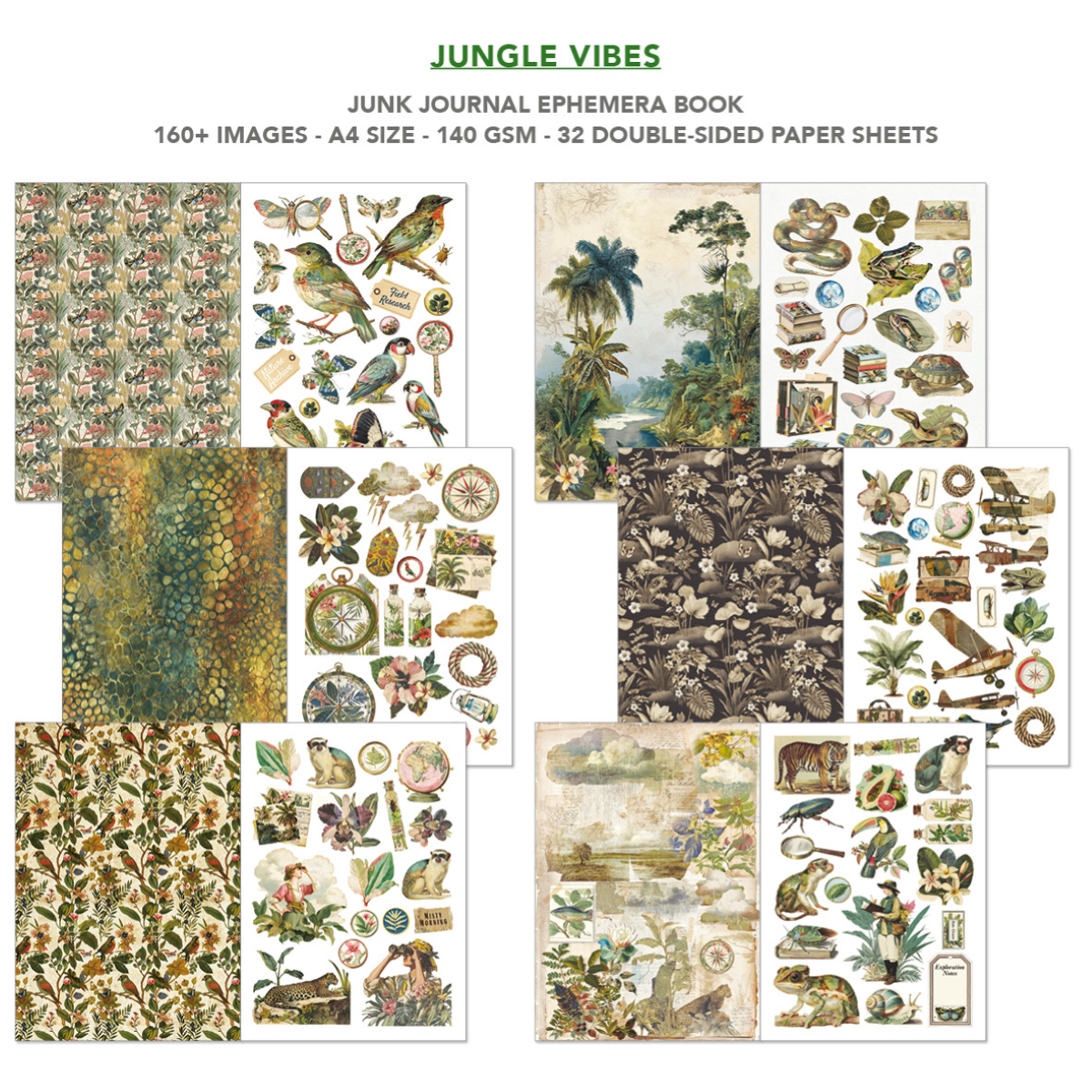Jungle Vibes Ephemera Book