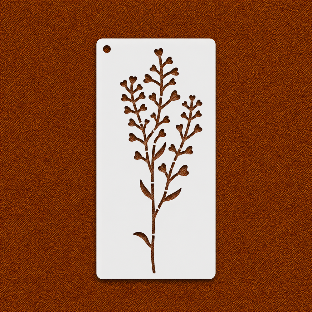 Lavander Sprig Stencil