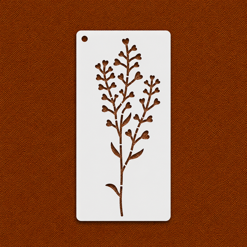 Lavander Sprig Stencil