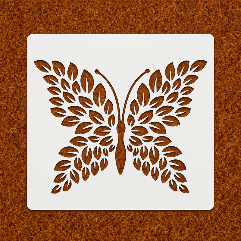 Laurelwing Butterfly Stencil
