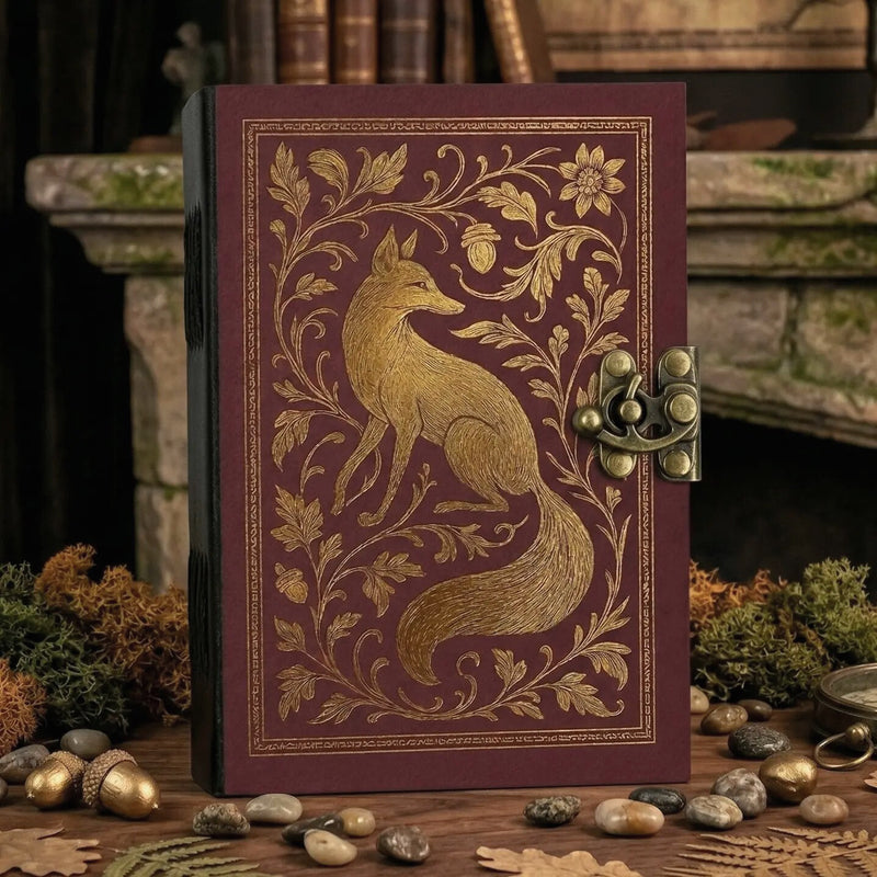 Le Renard Fable Handmade Leather Journal Grimoire