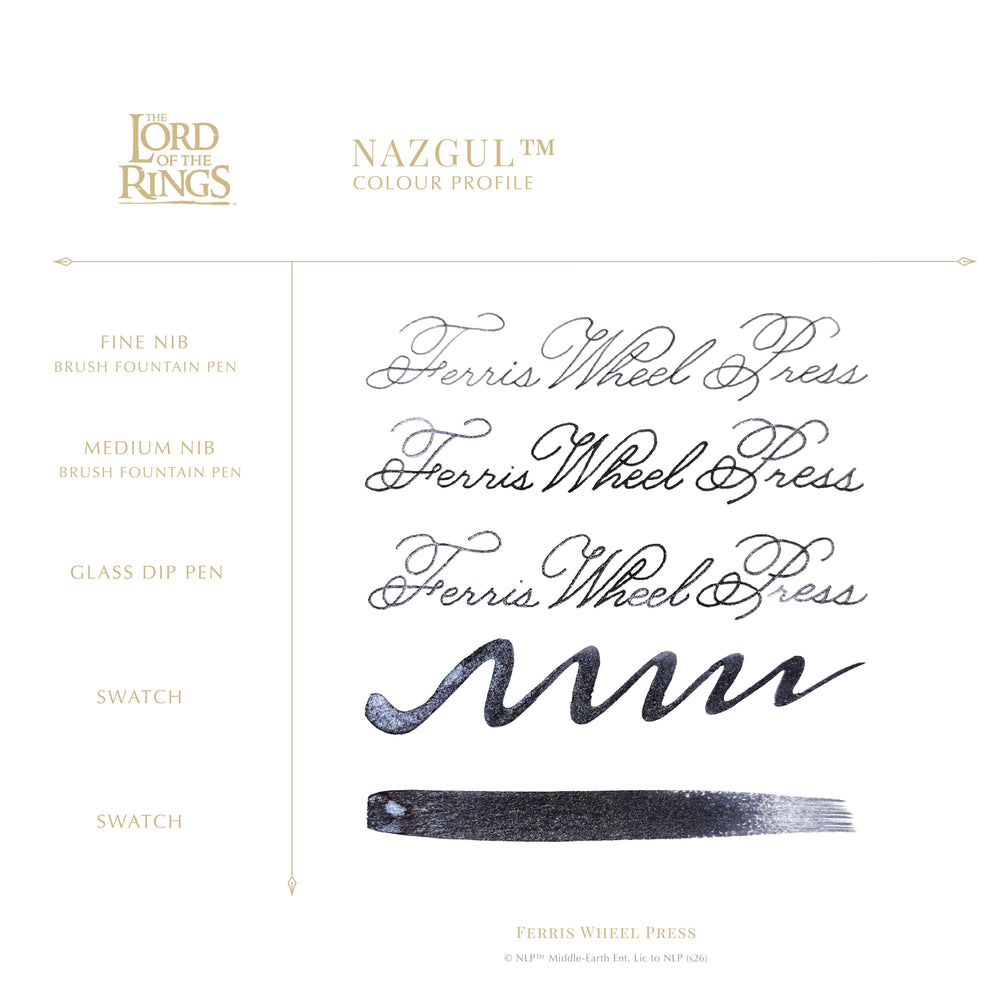 Fountain Pen Ink - Nazgûl - writing sample