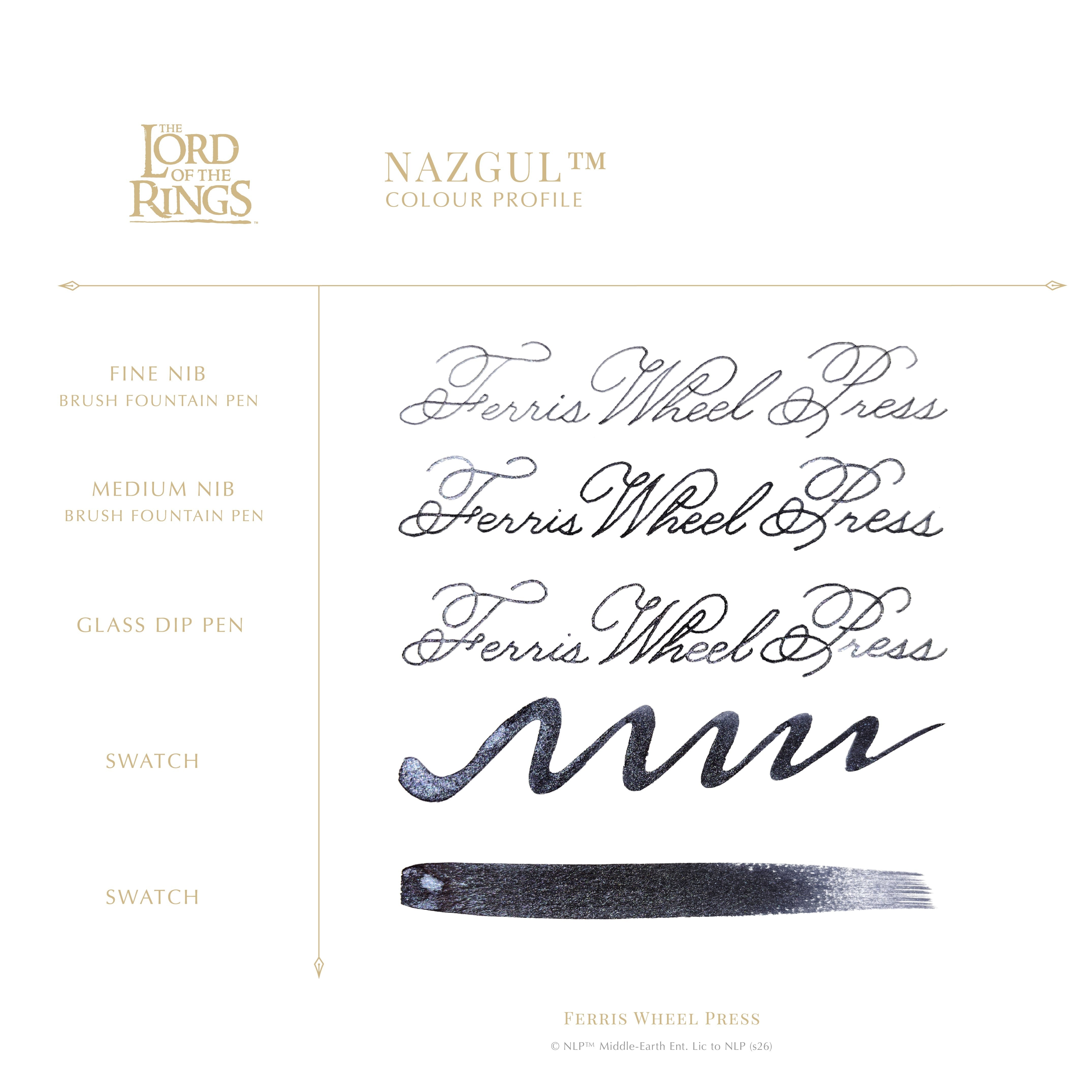 Fountain Pen Ink - Nazgûl - writing sample