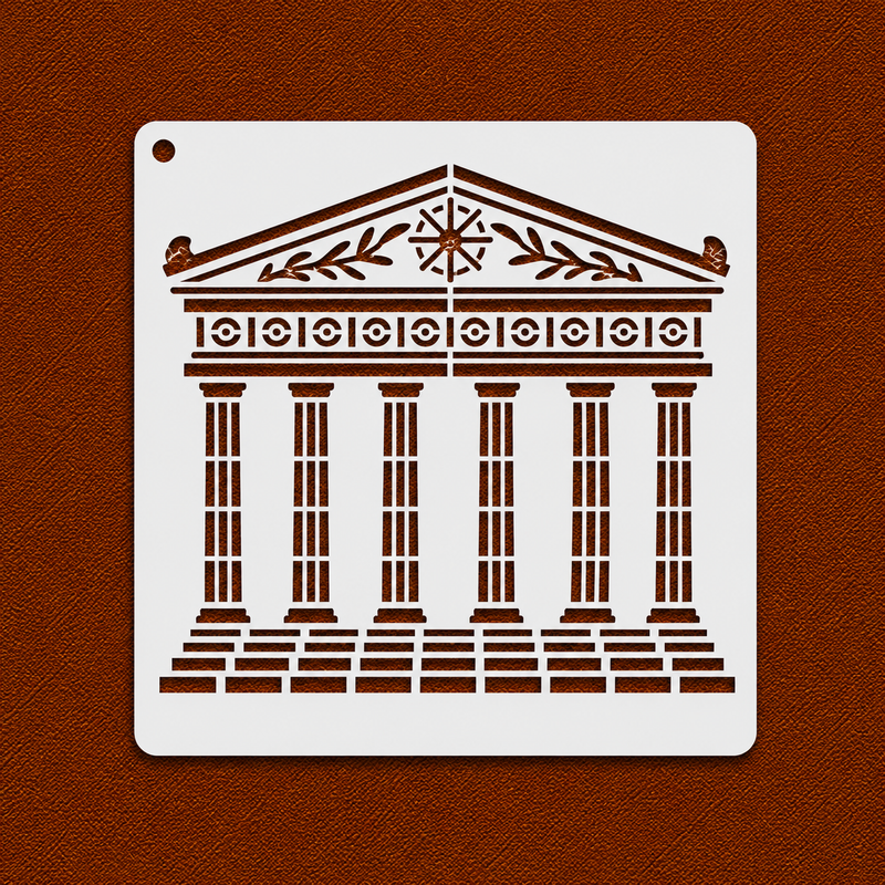 Parthenon Facade Stencil