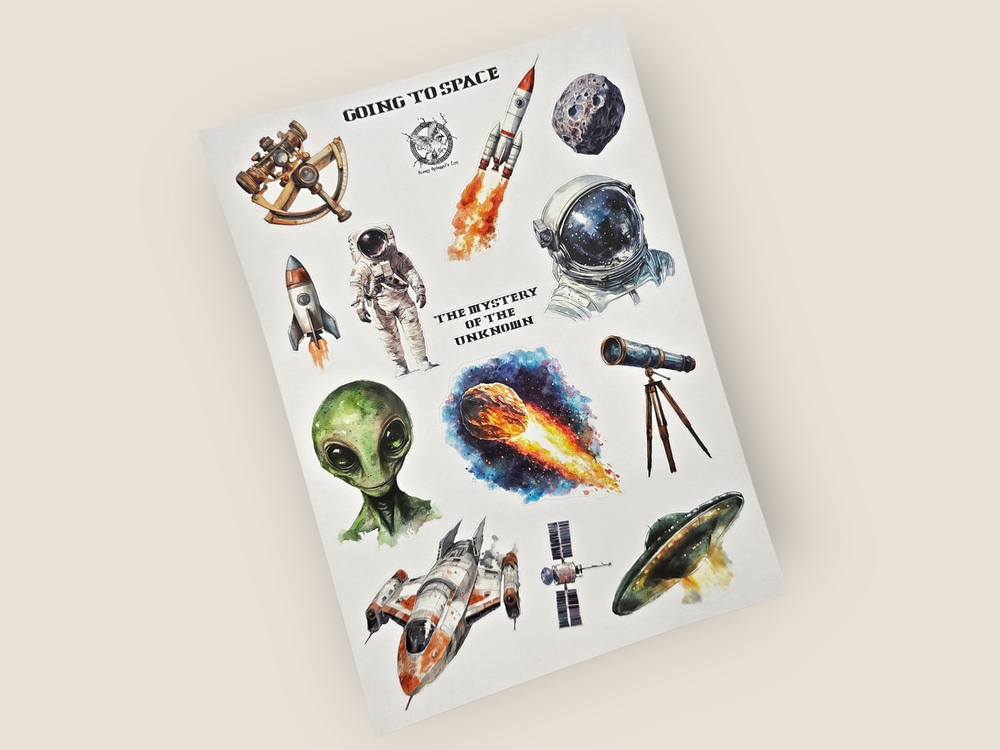 Going To Space Sticker Sheet