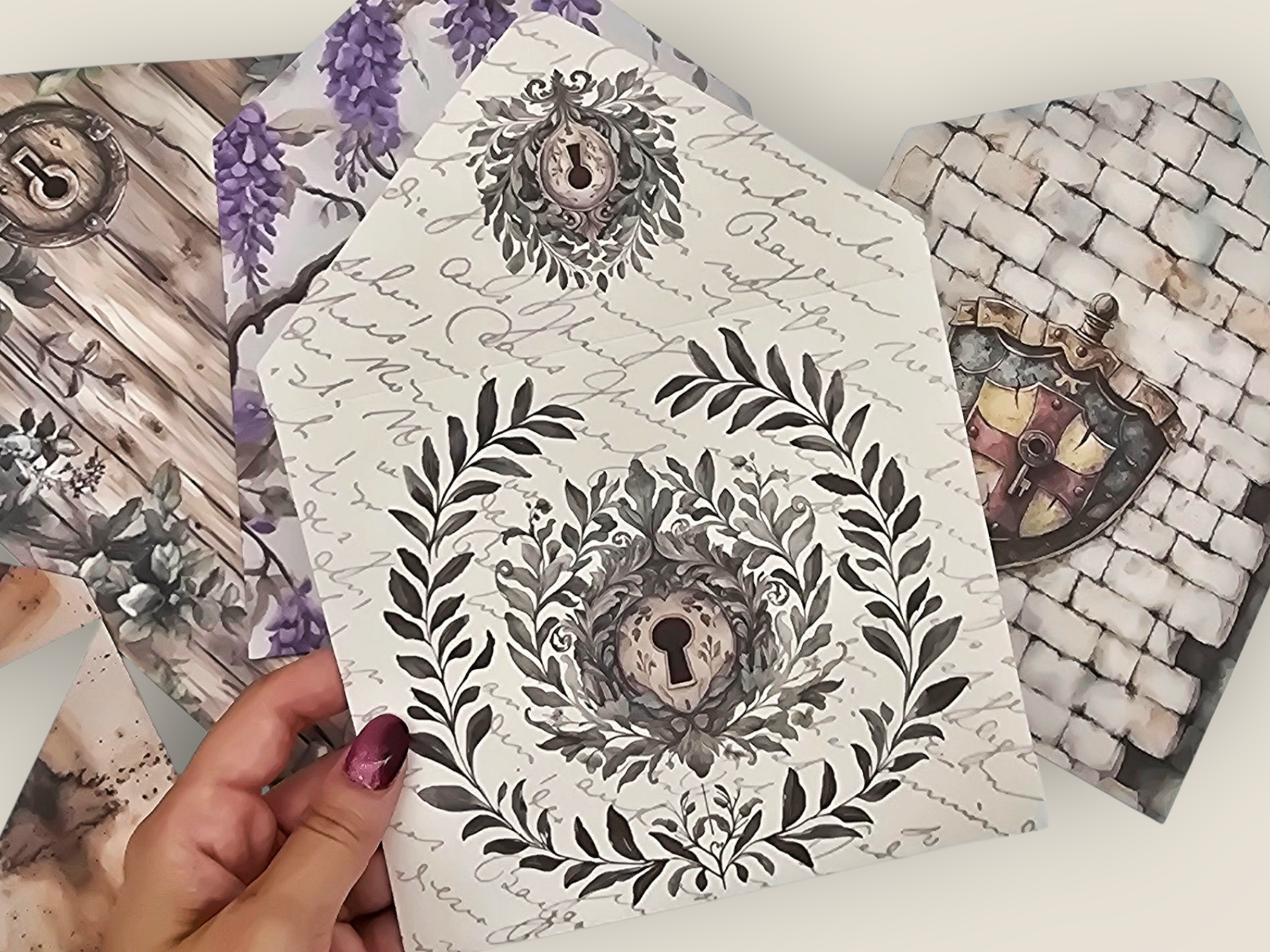 Lock and Keys Large Envelope Set