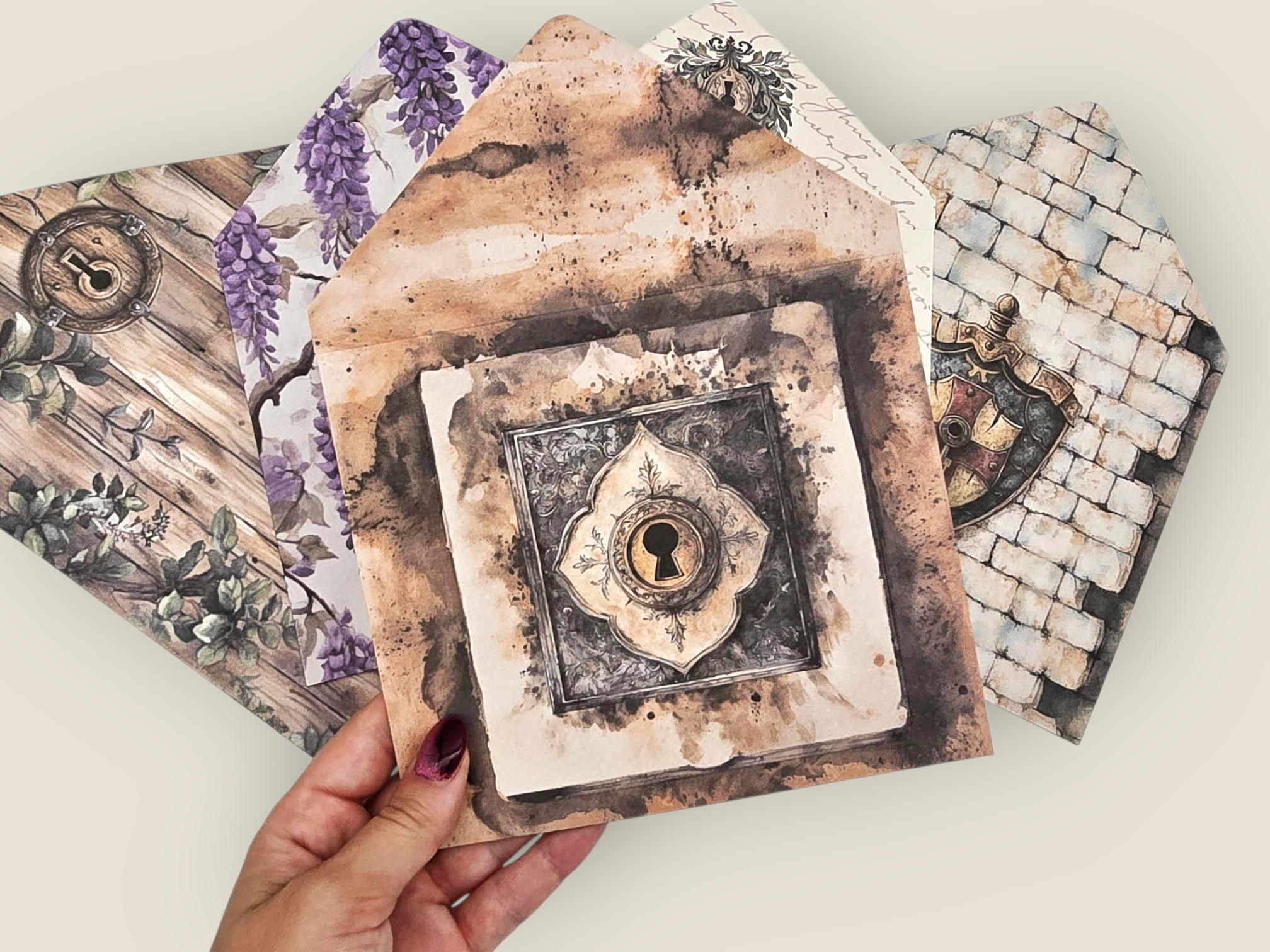 Lock and Keys Large Envelope Set
