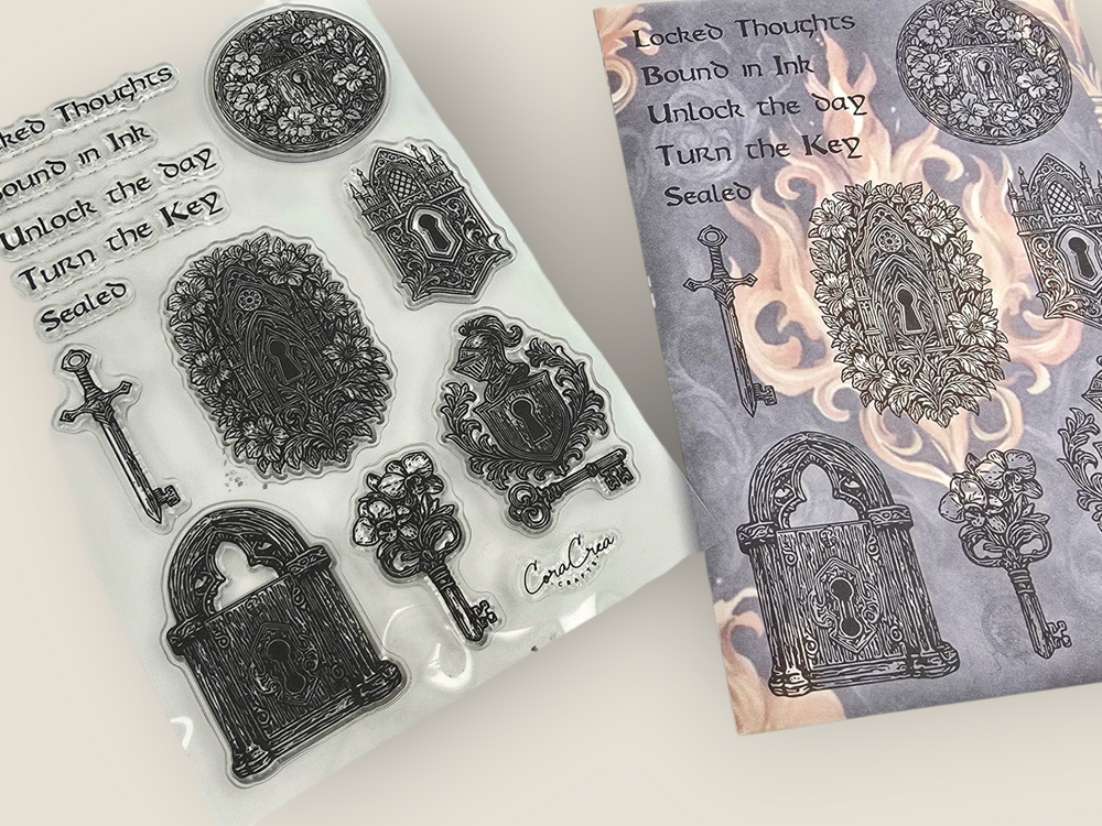 Lock & Key Clear Stamps