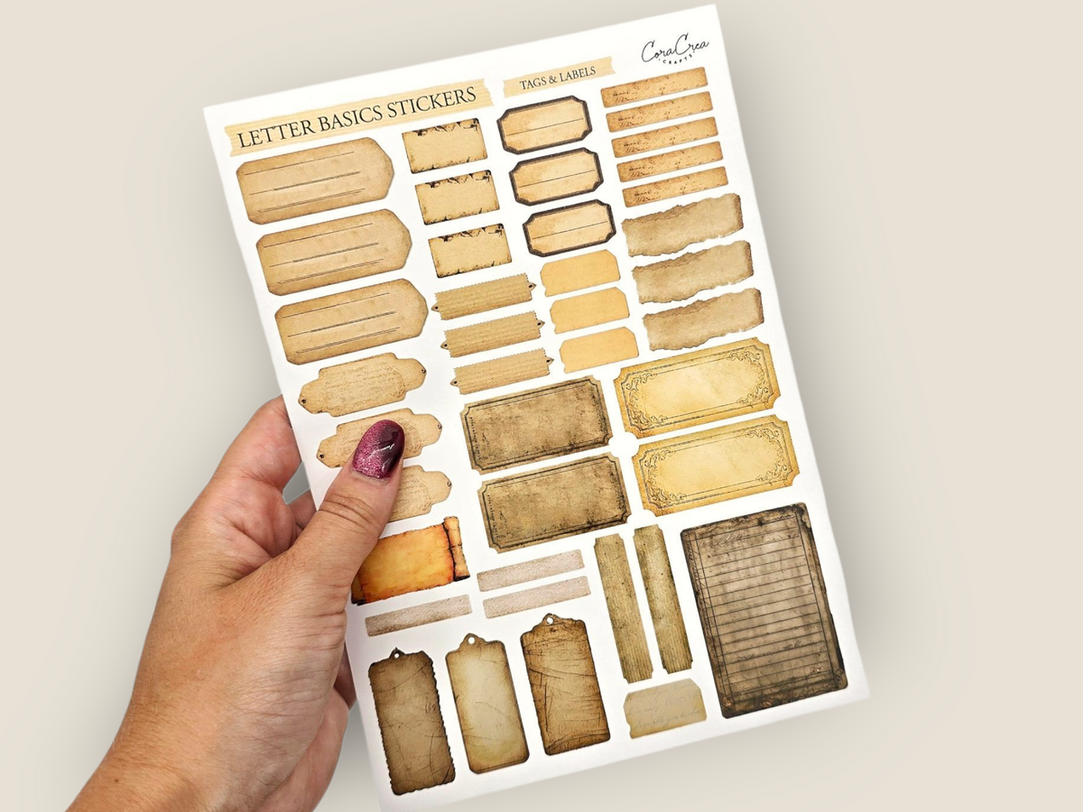 Letter Basic Stickers — Sticker Sheets | CoraCreaCraft
