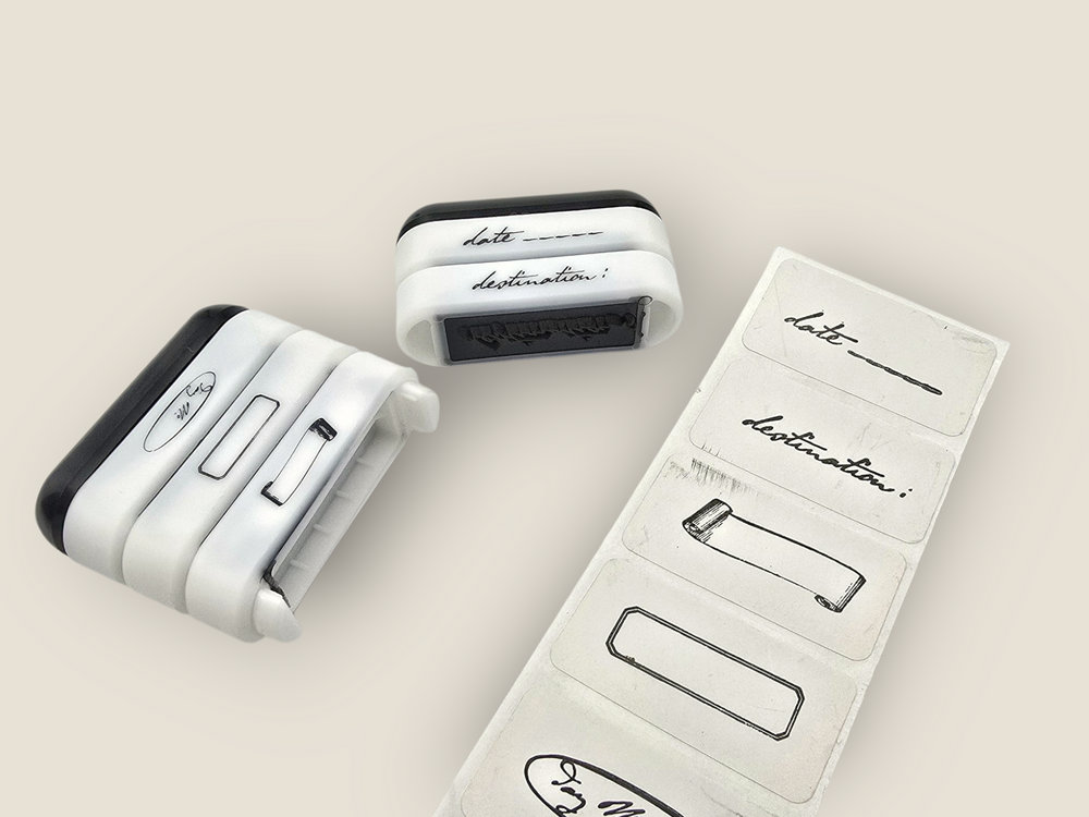 Pre-Inked Mini Travel Stamps