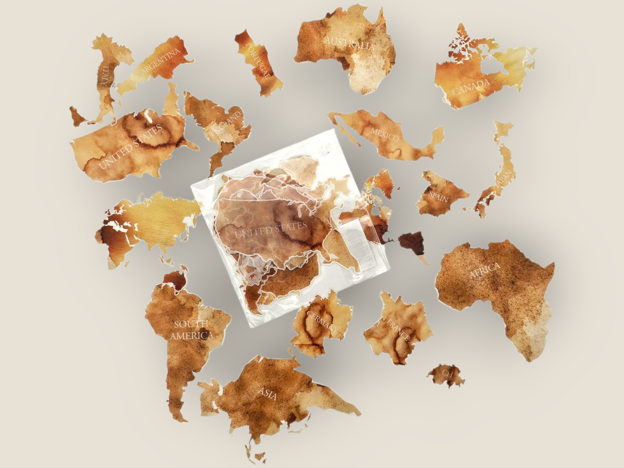 Map Sticker Cutouts