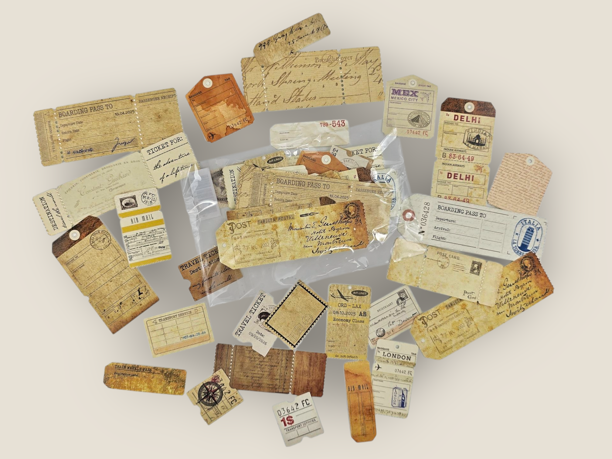 Tickets & Tags Cardstock Cutouts