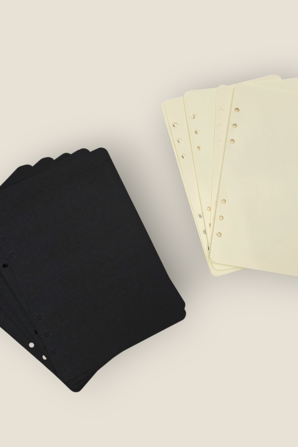 Book Paper Insert A5 Paper Inserts (Cream & Black) — Journals | CoraCrea