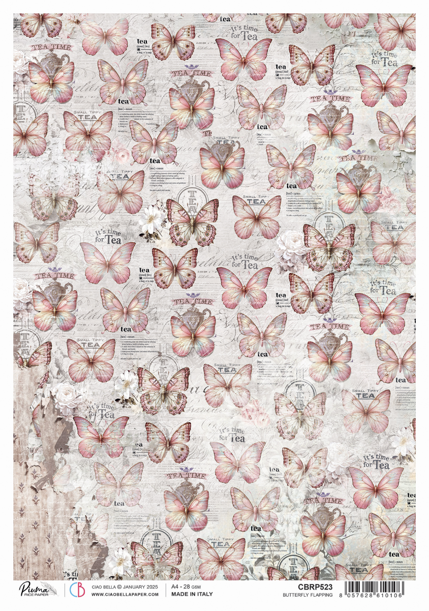 Pink Butterfly Rice Paper