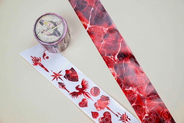 Red Cutout Washi Tape