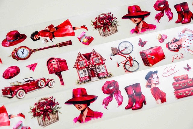 Red Charm Transparent Tape