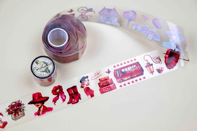 Red Charm Transparent Tape