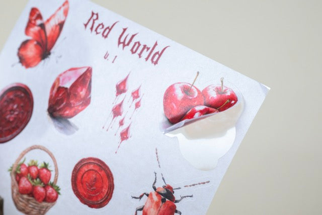 Red World Sticker Sheets