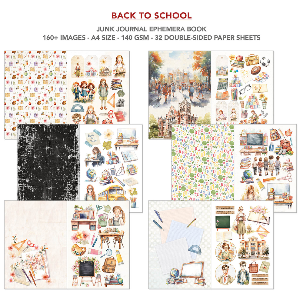 Back To School Ephemera Book