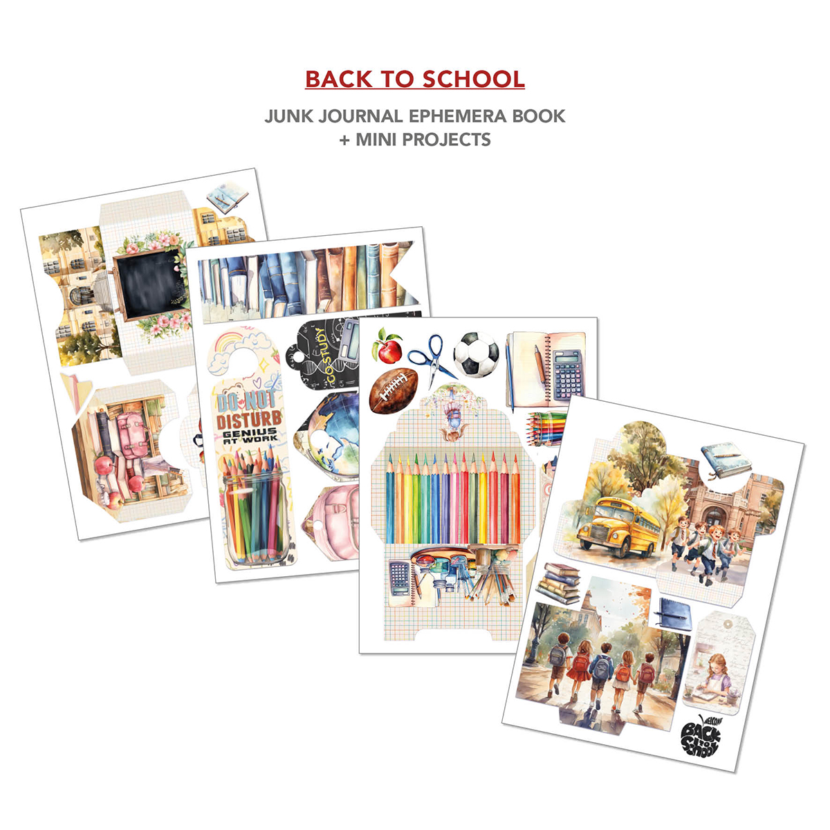 Back To School Ephemera Book